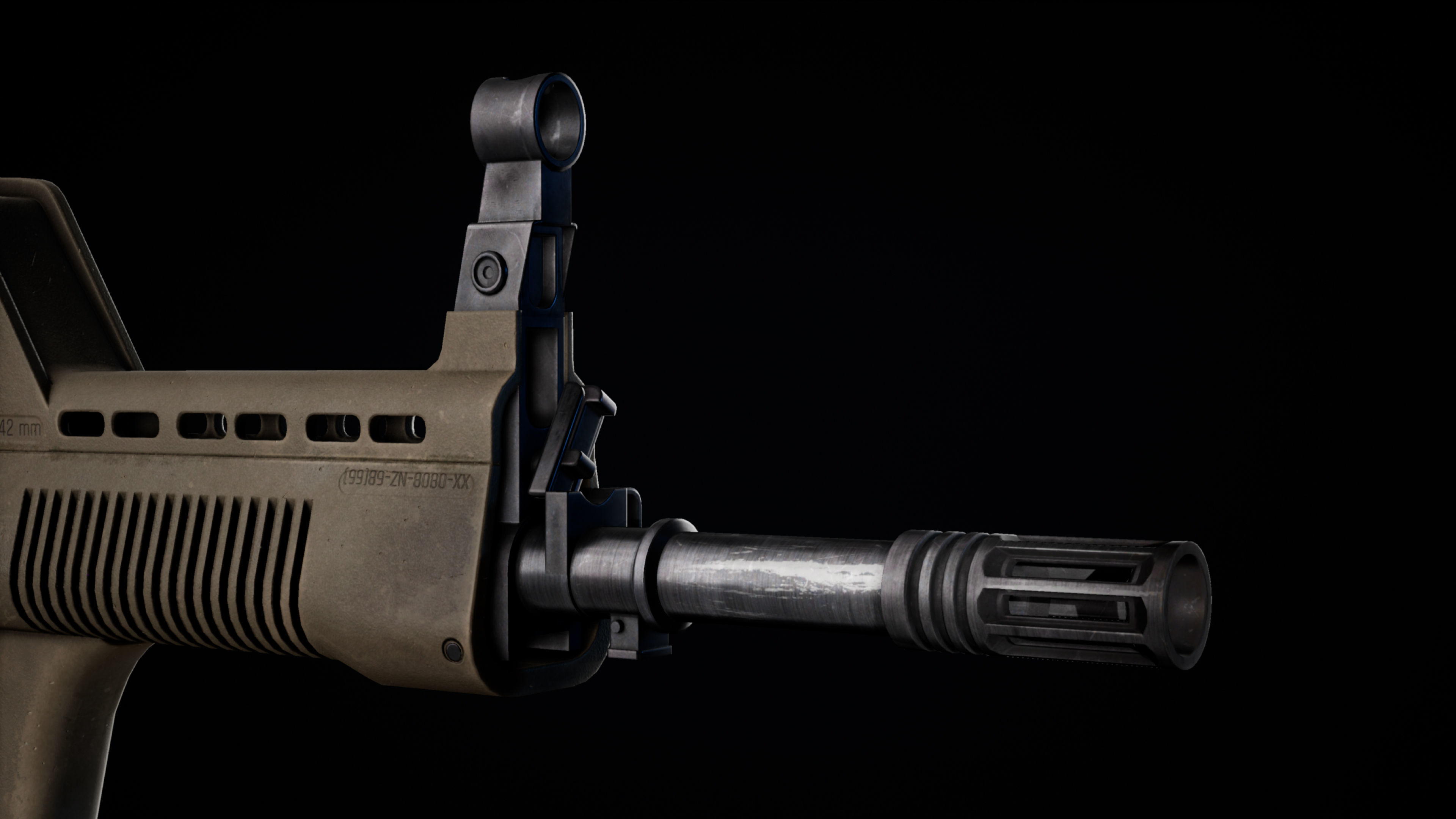 Rifle QBZ-95-1 Low-poly 3D model_9