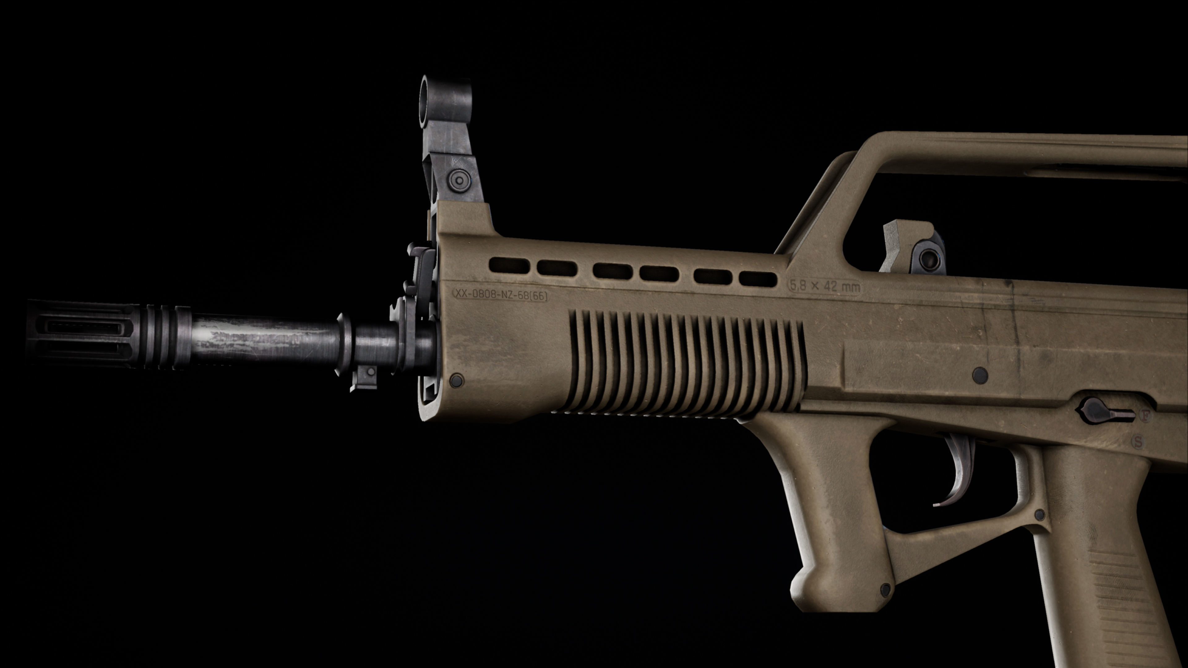 Rifle QBZ-95-1 Low-poly 3D model_14