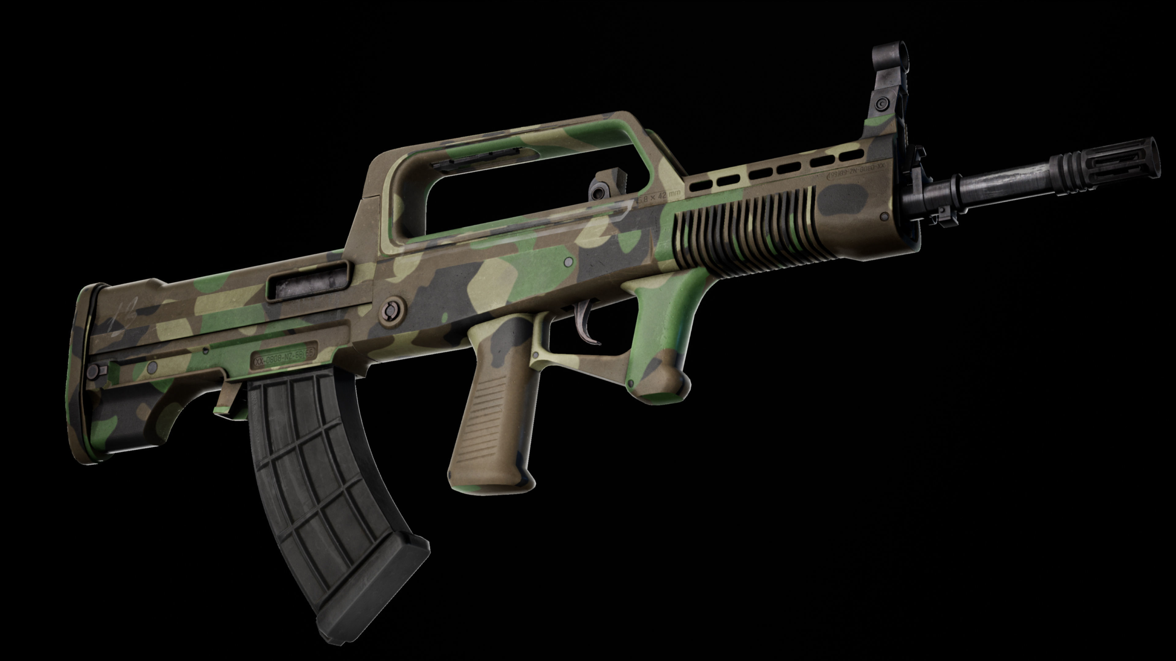 Rifle QBZ-95-1 Low-poly 3D model_24