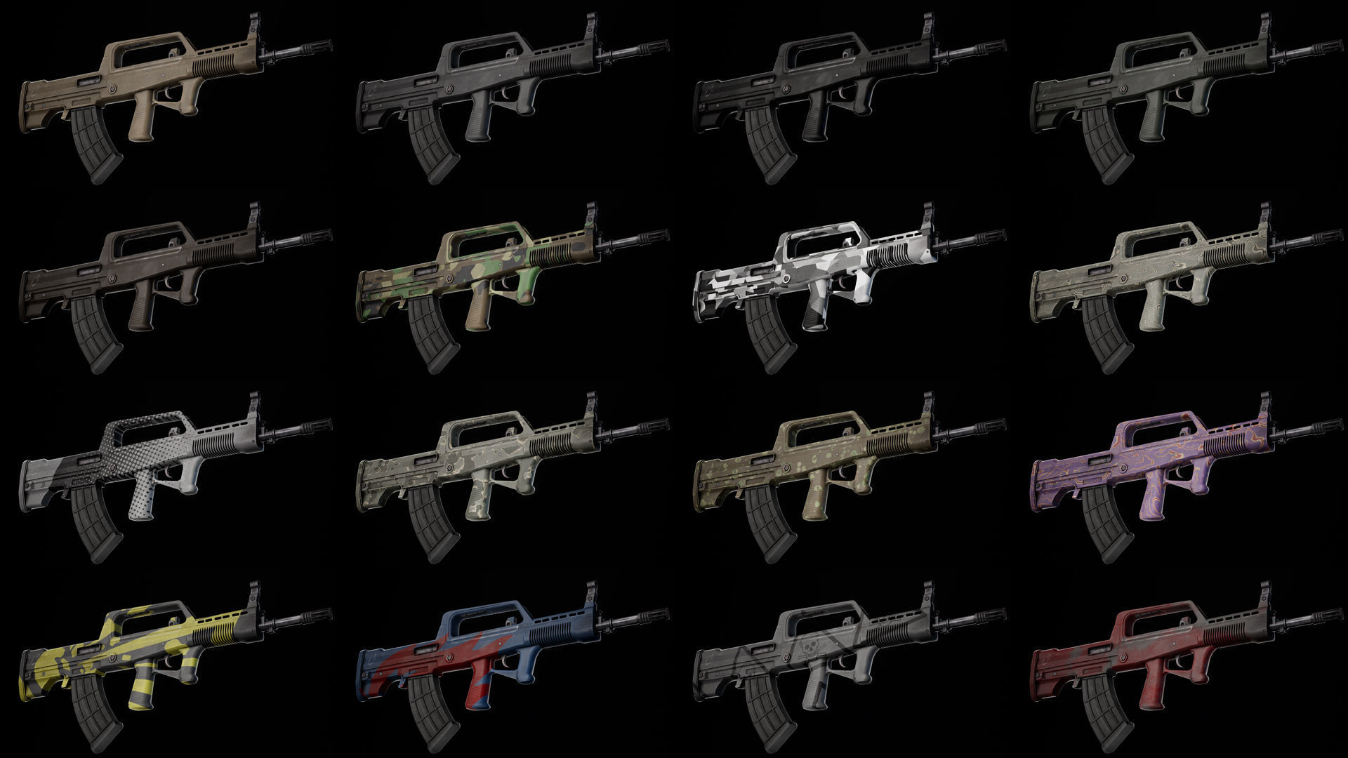 Rifle QBZ-95-1 Low-poly 3D model_4