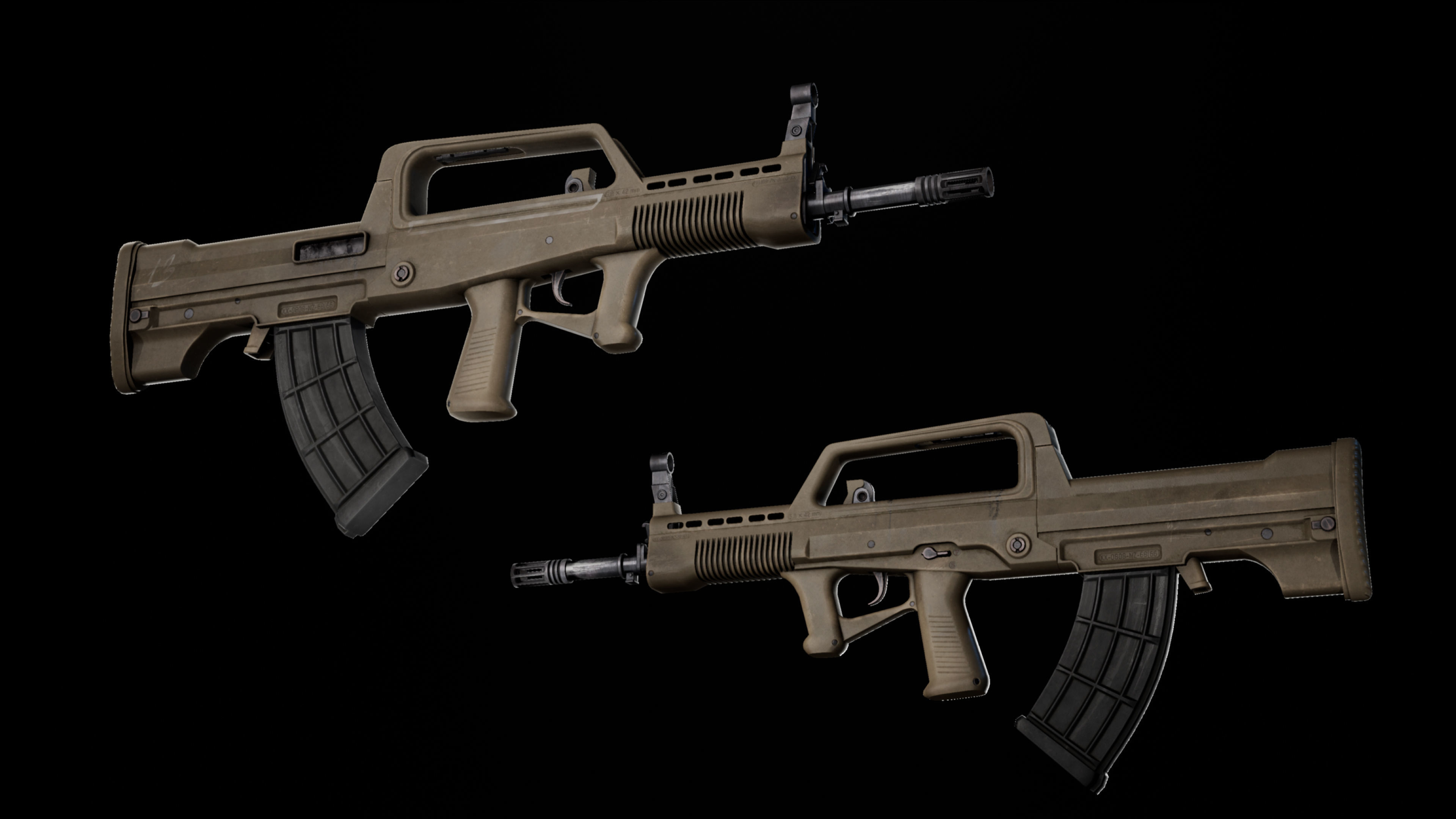 Rifle QBZ-95-1 Low-poly 3D model_2