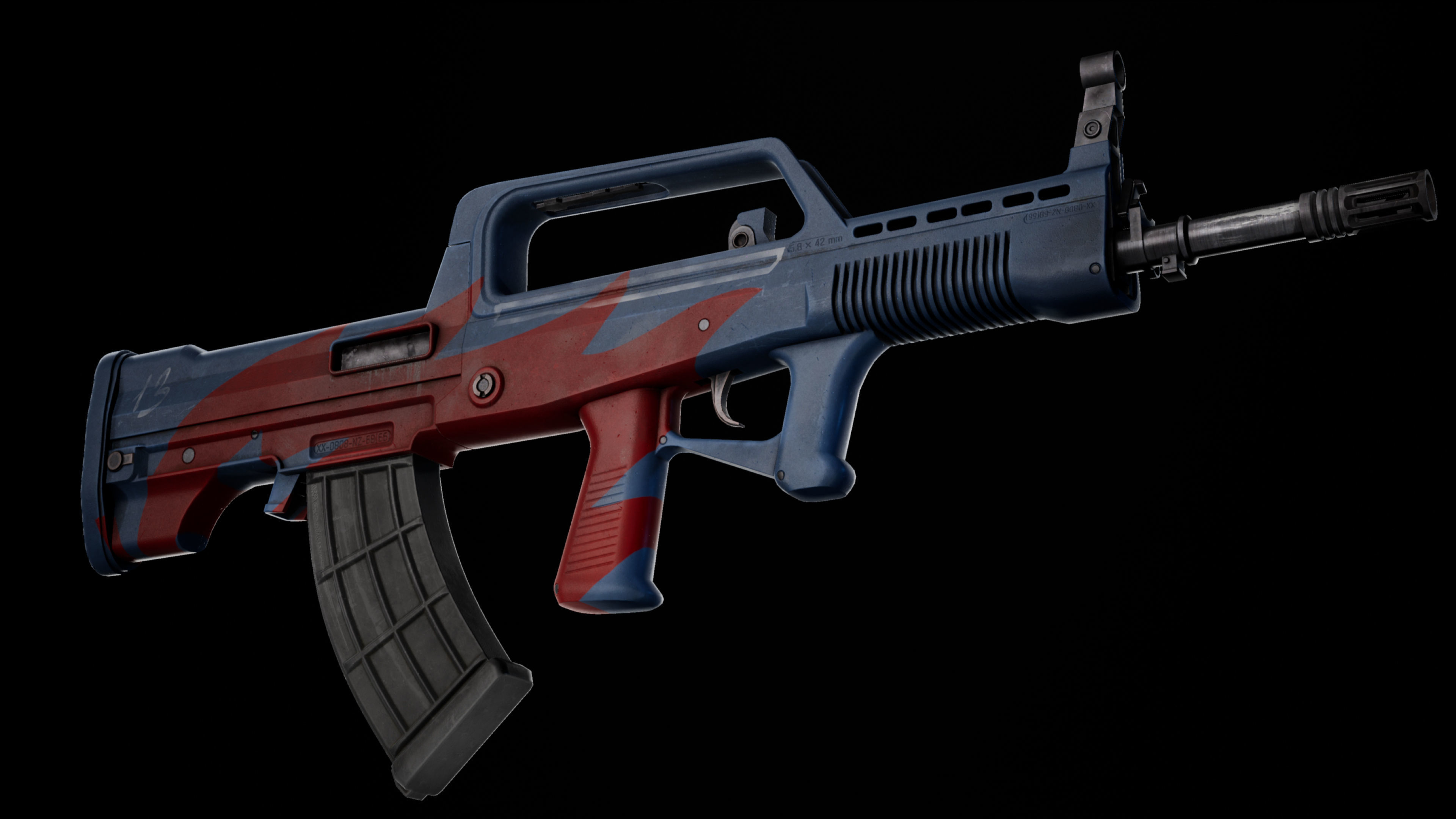 Rifle QBZ-95-1 Low-poly 3D model_31