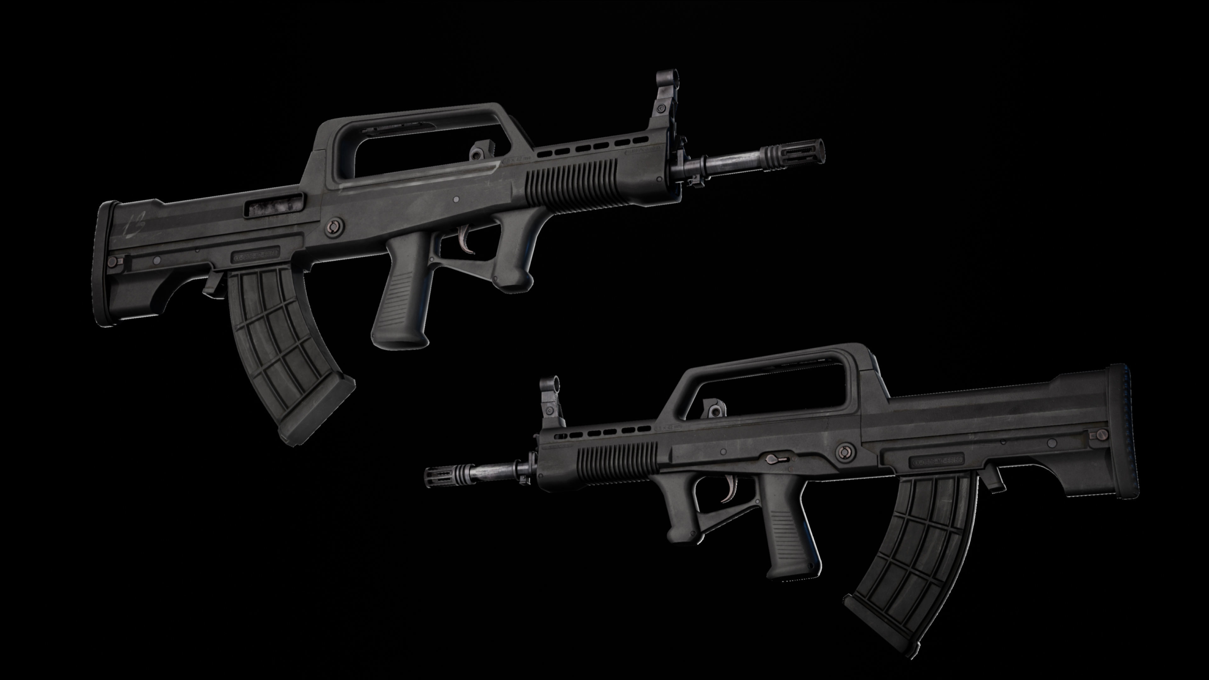 Rifle QBZ-95-1 Low-poly 3D model_3