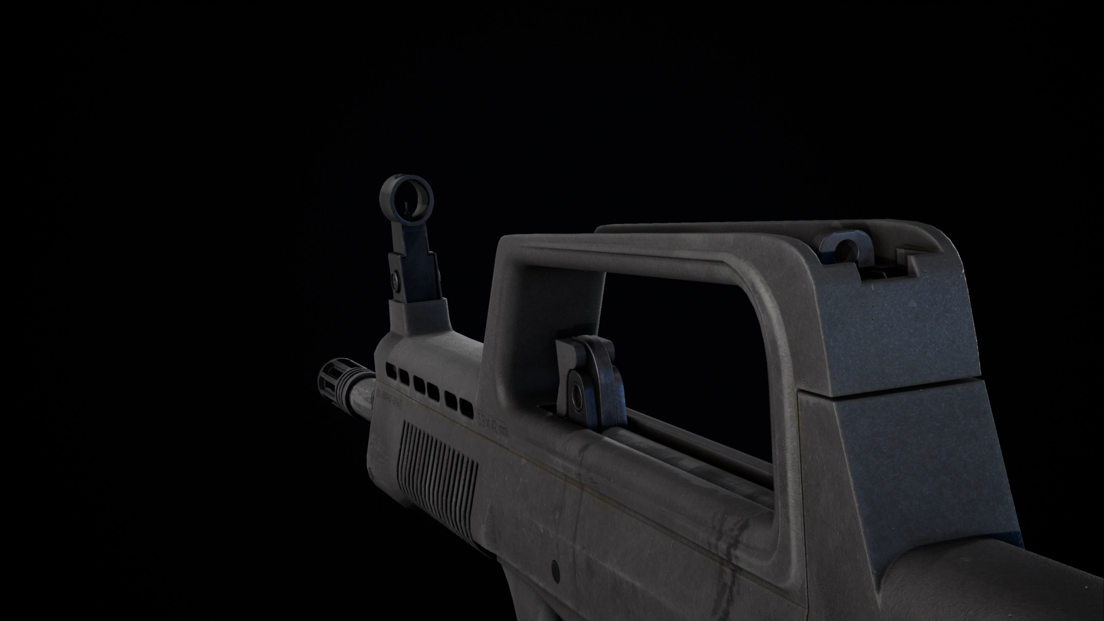 Rifle QBZ-95-1 Low-poly 3D model_16