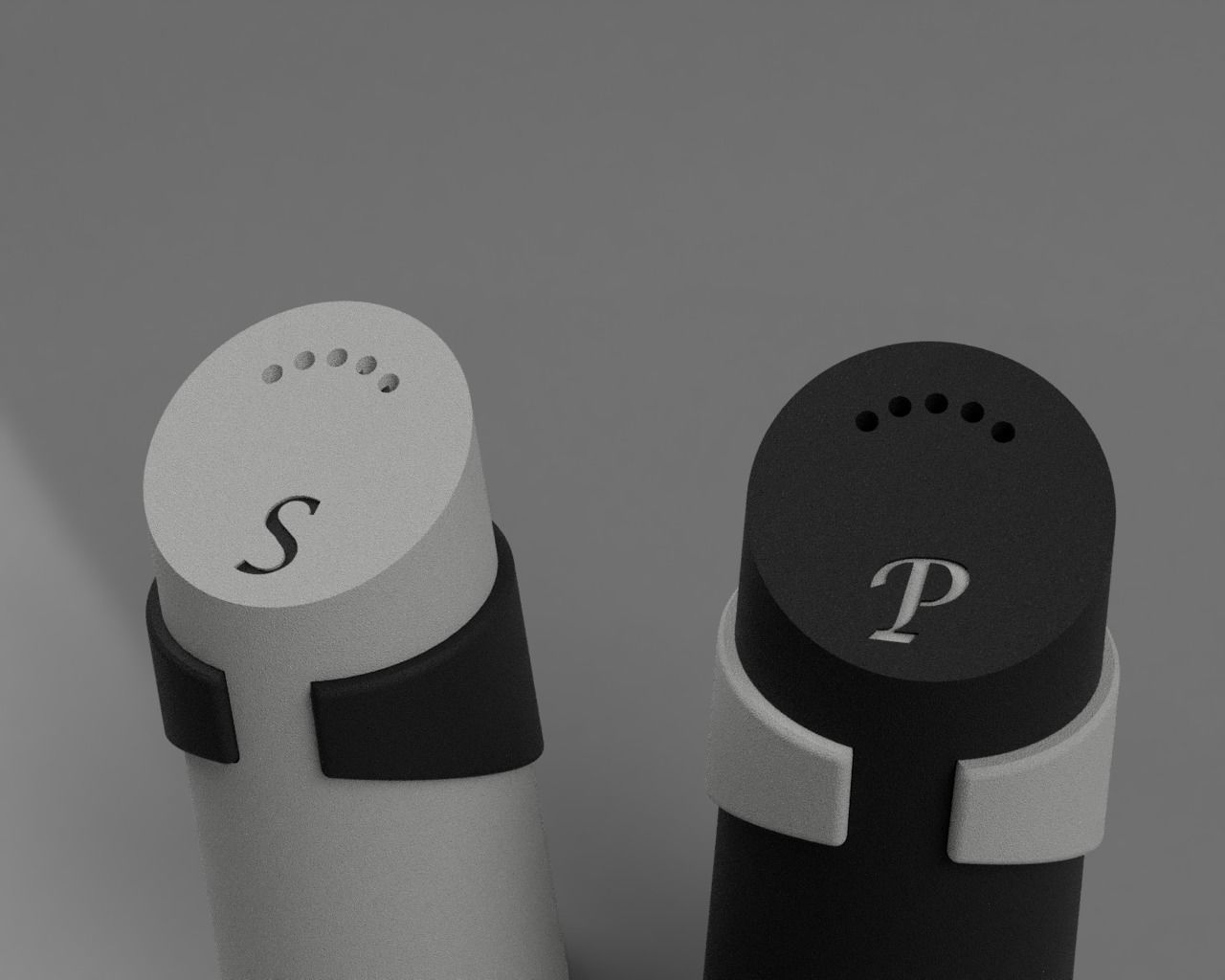 Modern Design Salt and Pepper Shaker 3D print model_2