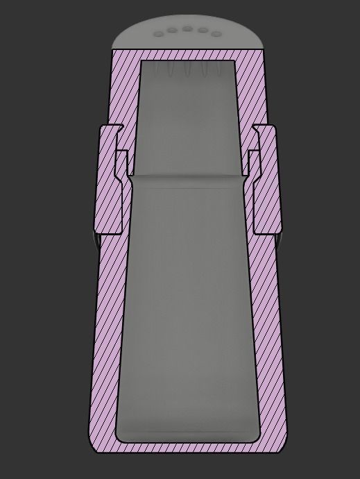 Modern Design Salt and Pepper Shaker 3D print model_15