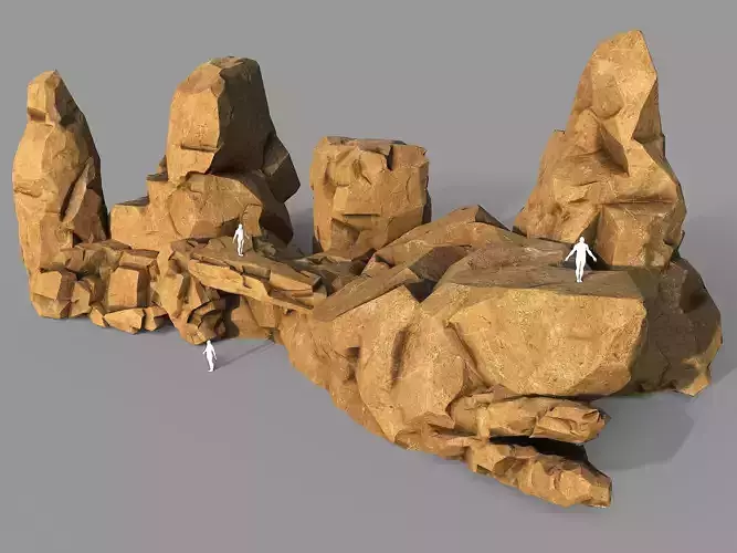 Mountain desert Rocks - 3D Models PBR Pack 05