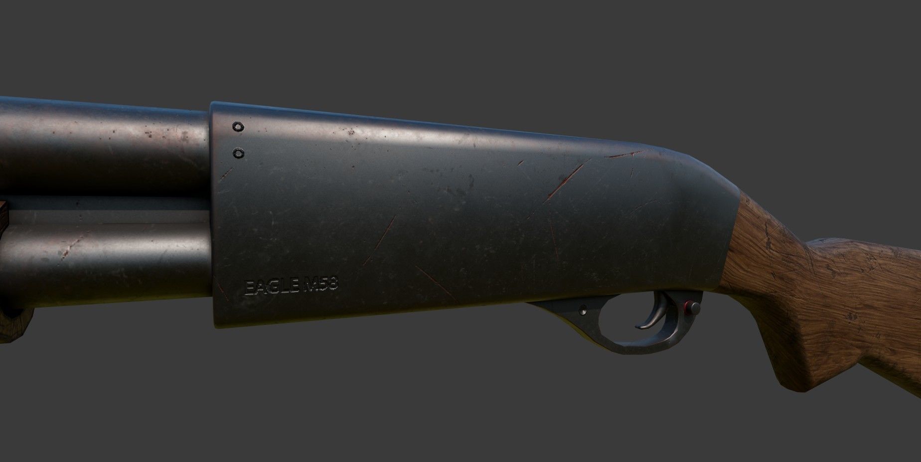 SHOTGUN WEAPON Low-poly 3D model_4