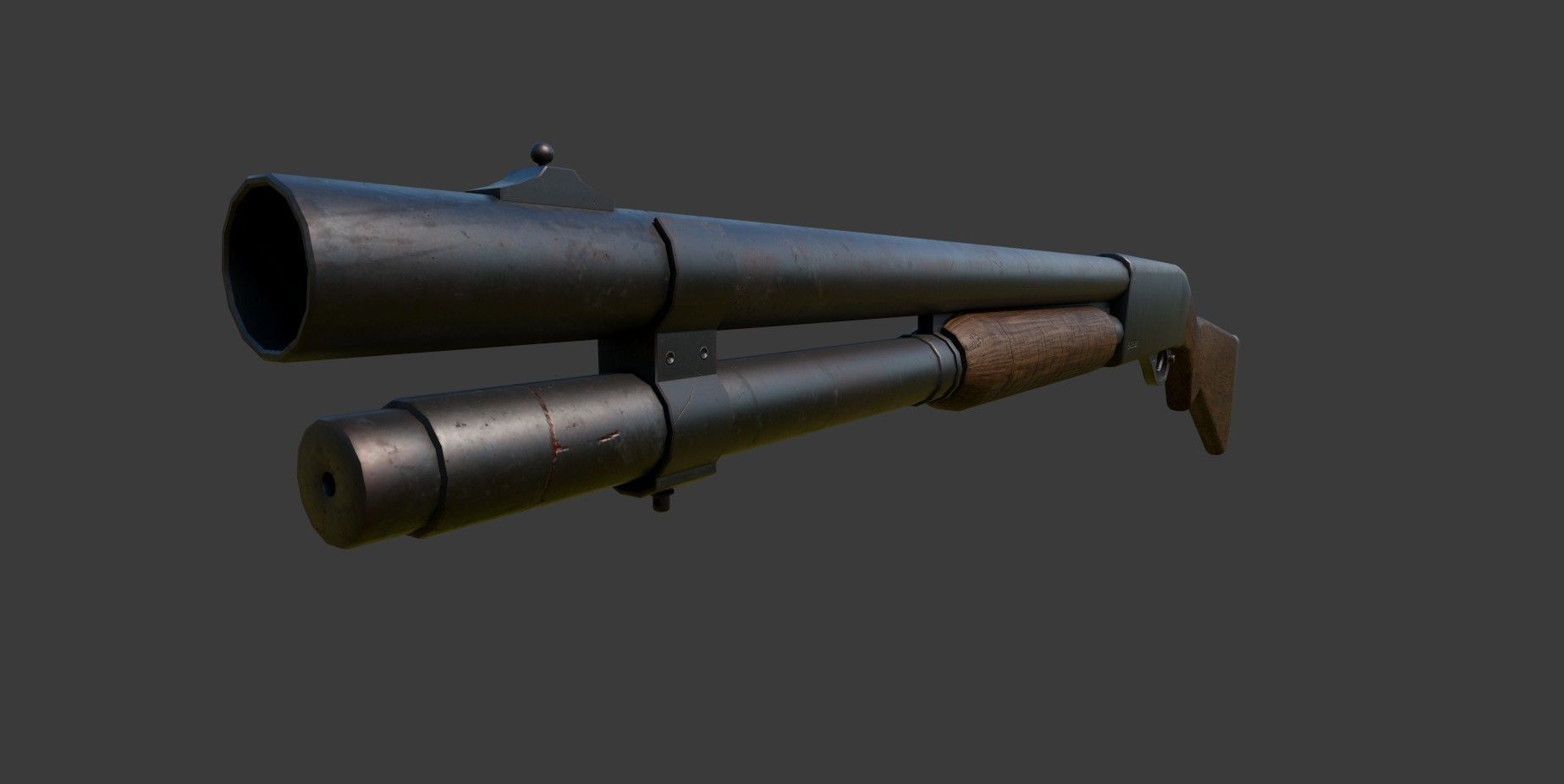 SHOTGUN WEAPON Low-poly 3D model_3