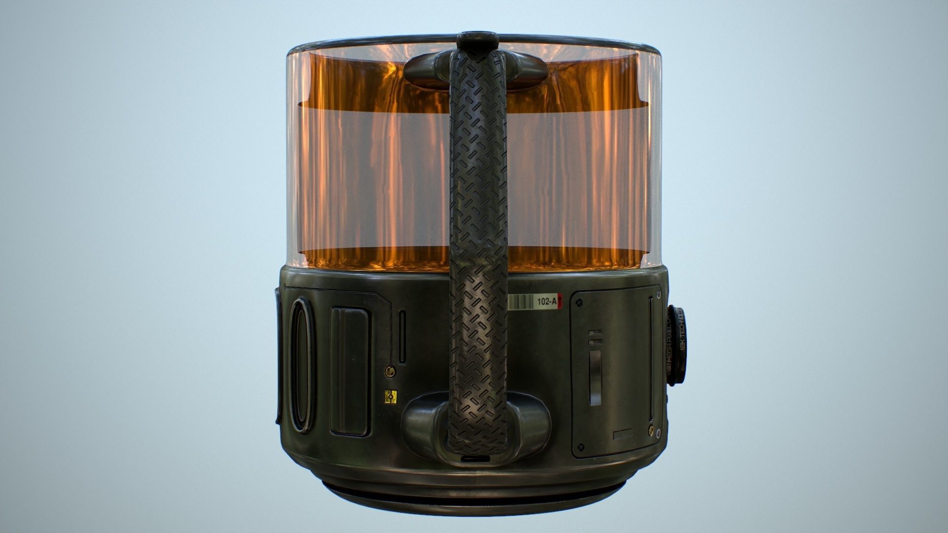 Sci Fi Mug with Camera Low-poly 3D model_9