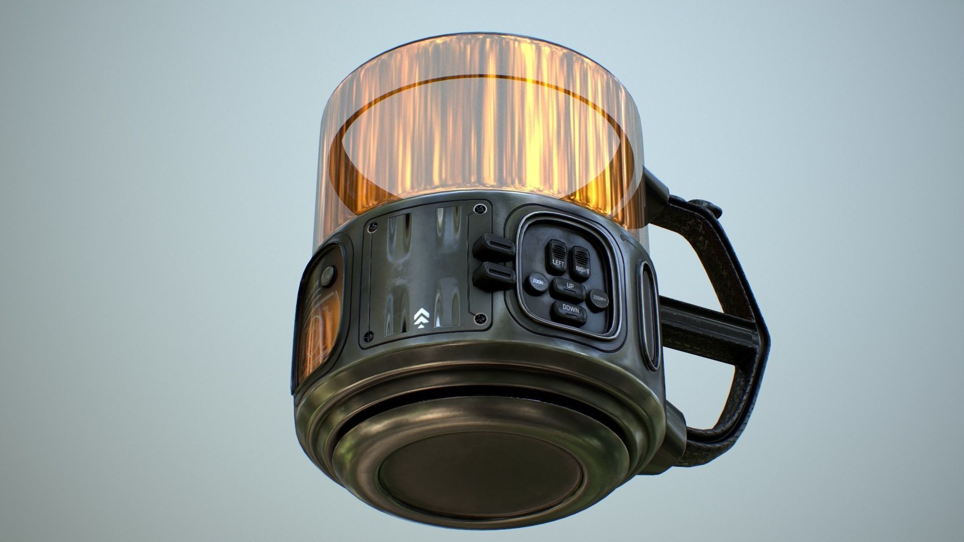 Sci Fi Mug with Camera Low-poly 3D model_5