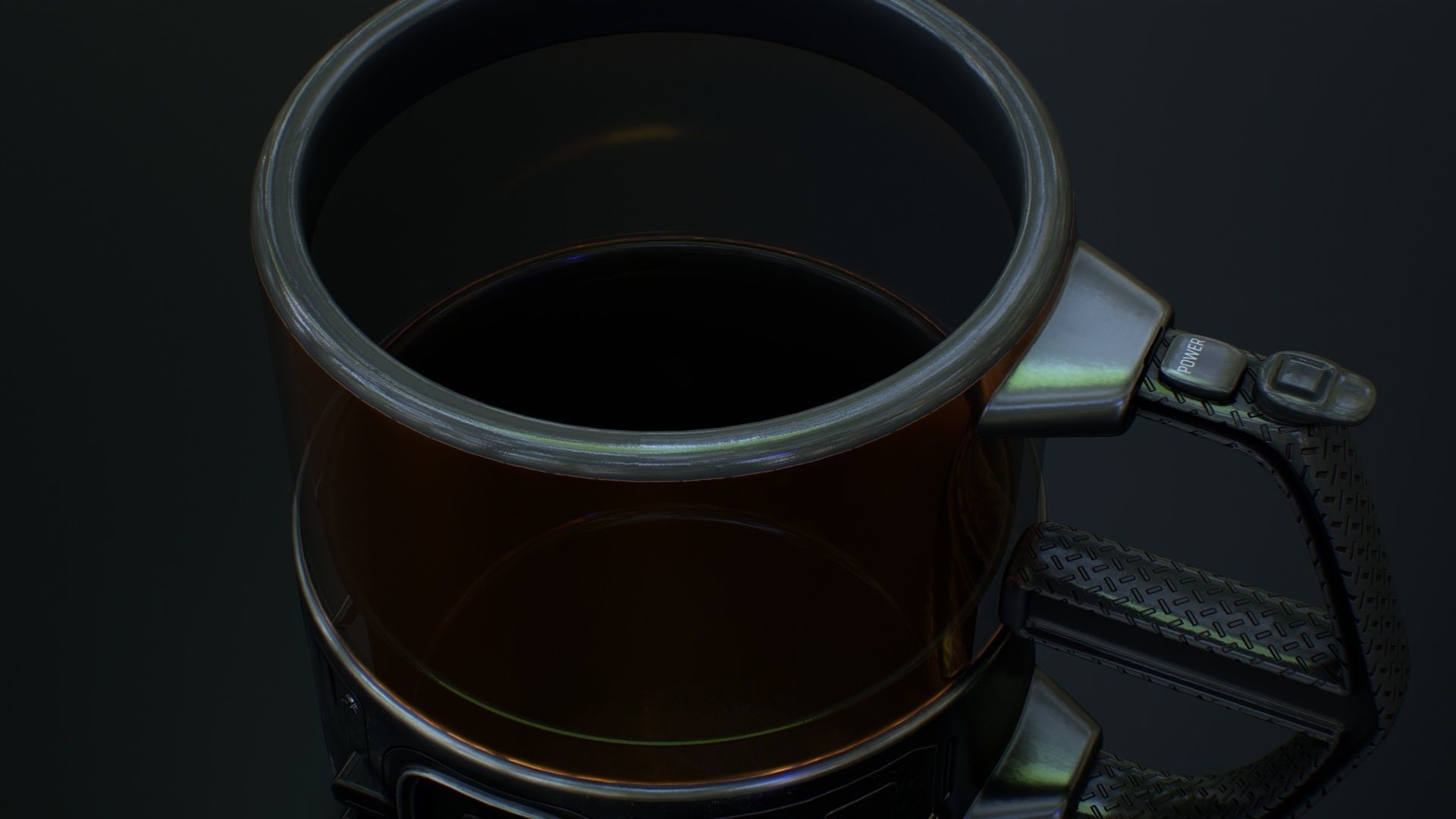 Sci Fi Mug with Camera Low-poly 3D model_21