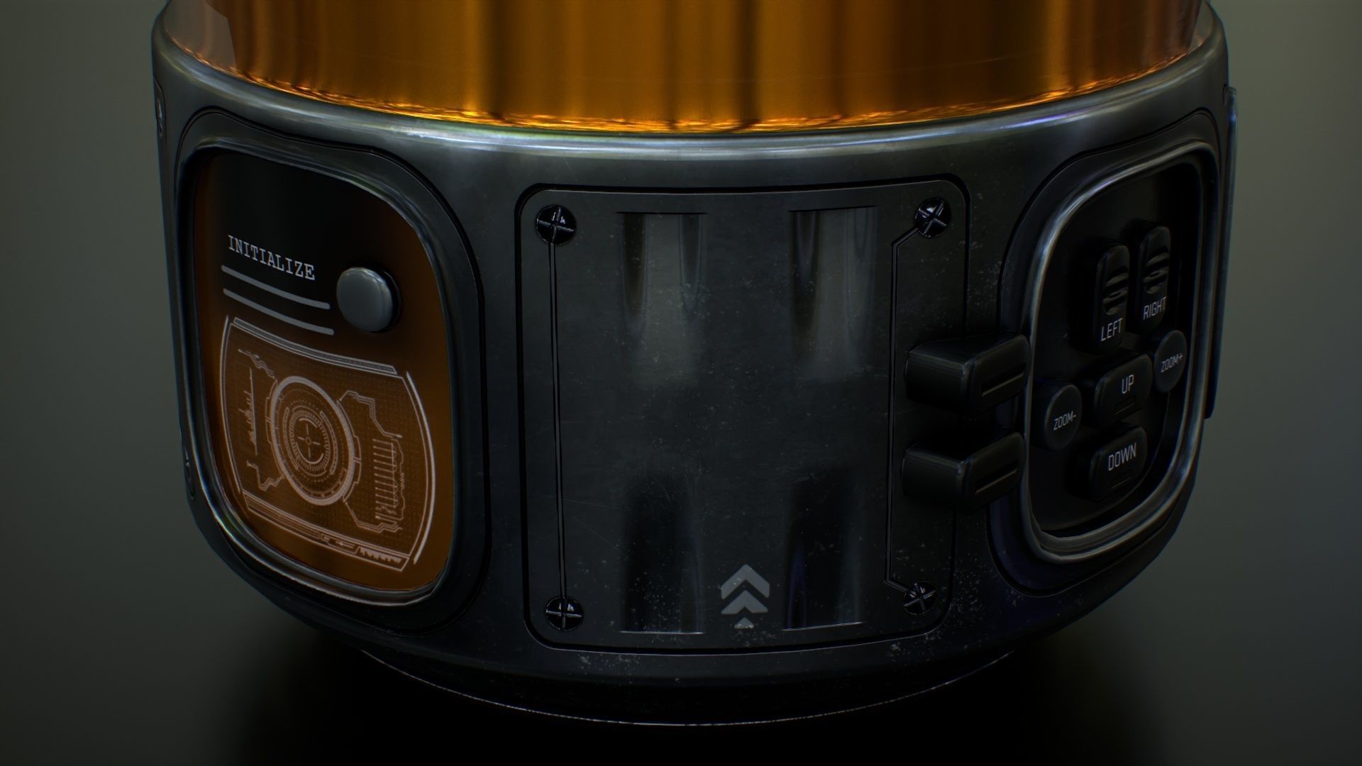 Sci Fi Mug with Camera Low-poly 3D model_17