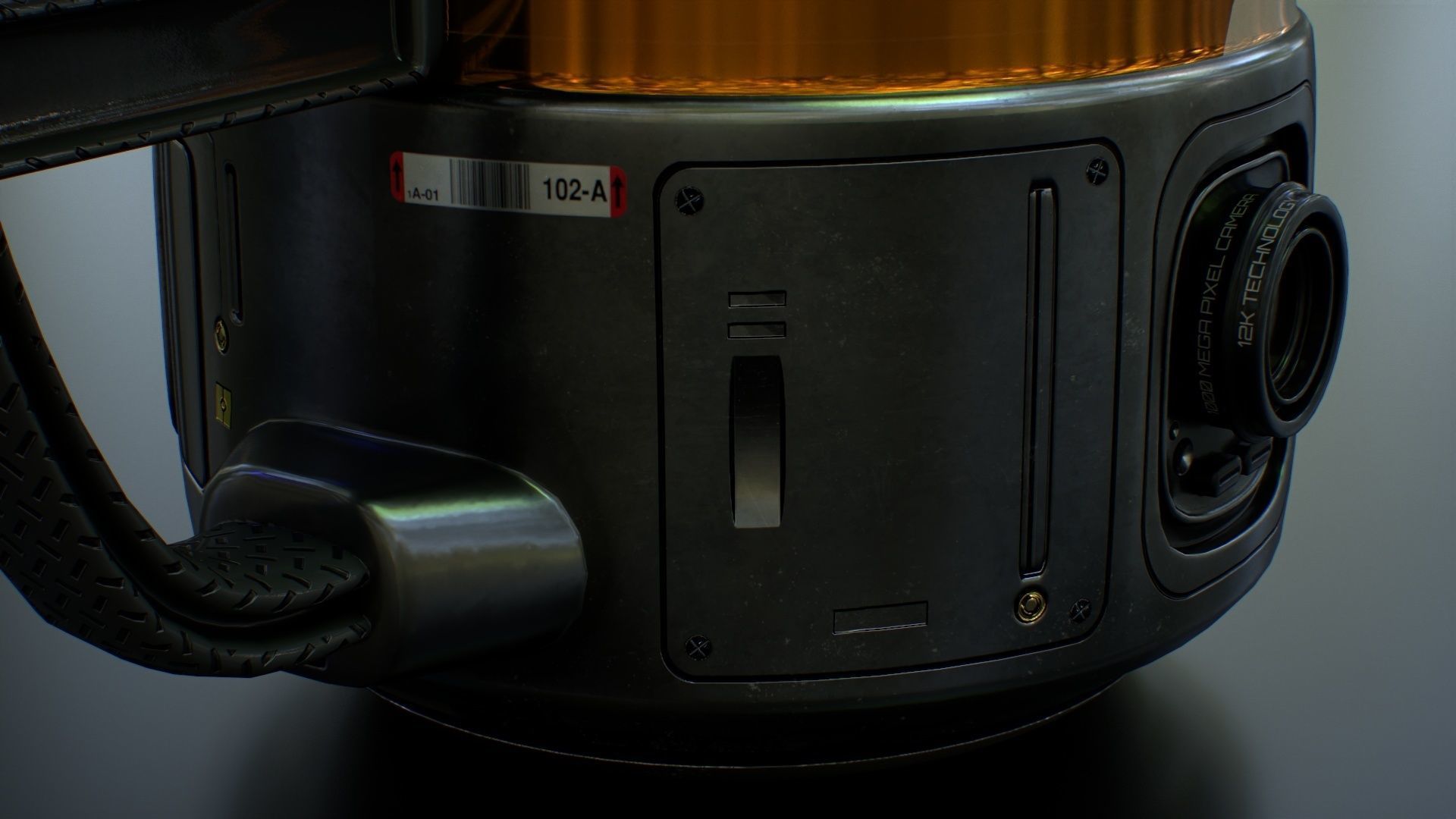 Sci Fi Mug with Camera Low-poly 3D model_19