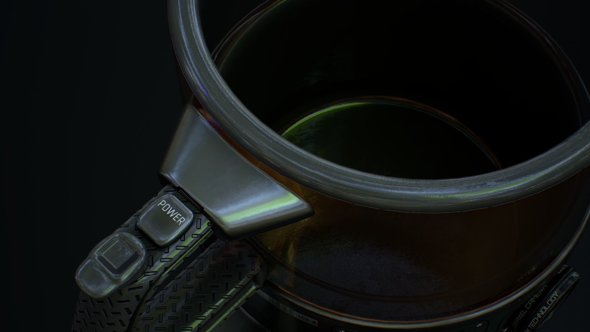 Sci Fi Mug with Camera Low-poly 3D model_20