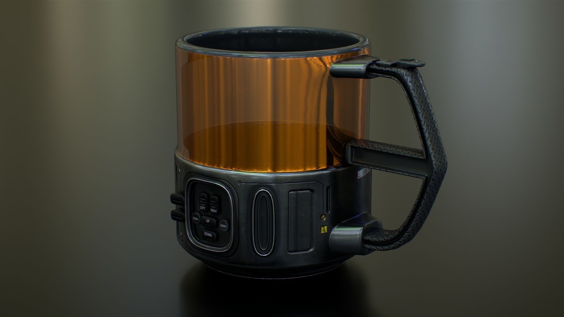 Sci Fi Mug with Camera Low-poly 3D model_12