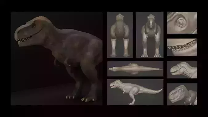 3D Print Creature T-rex 3D print model 3D Print Creature T-rex 3D print model
