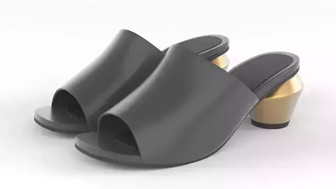 Women Slide Sandal 3D model