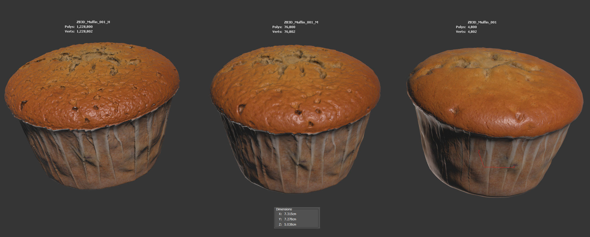 Muffin 3D model_5