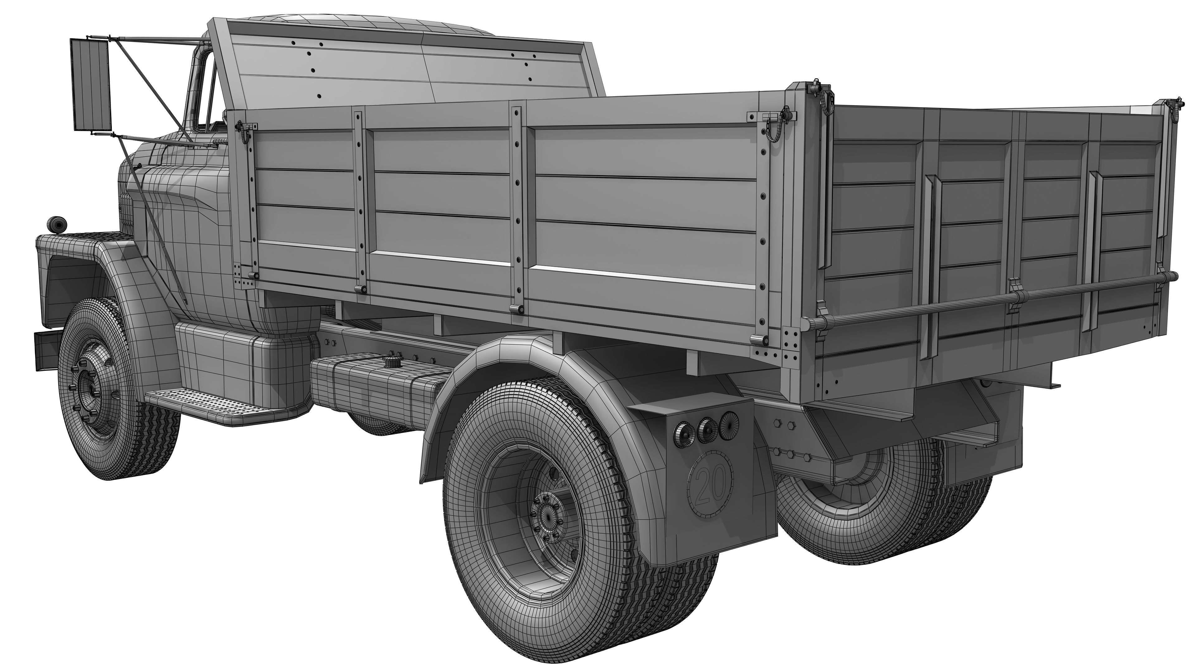 Dodge C600 1967 3D model_15