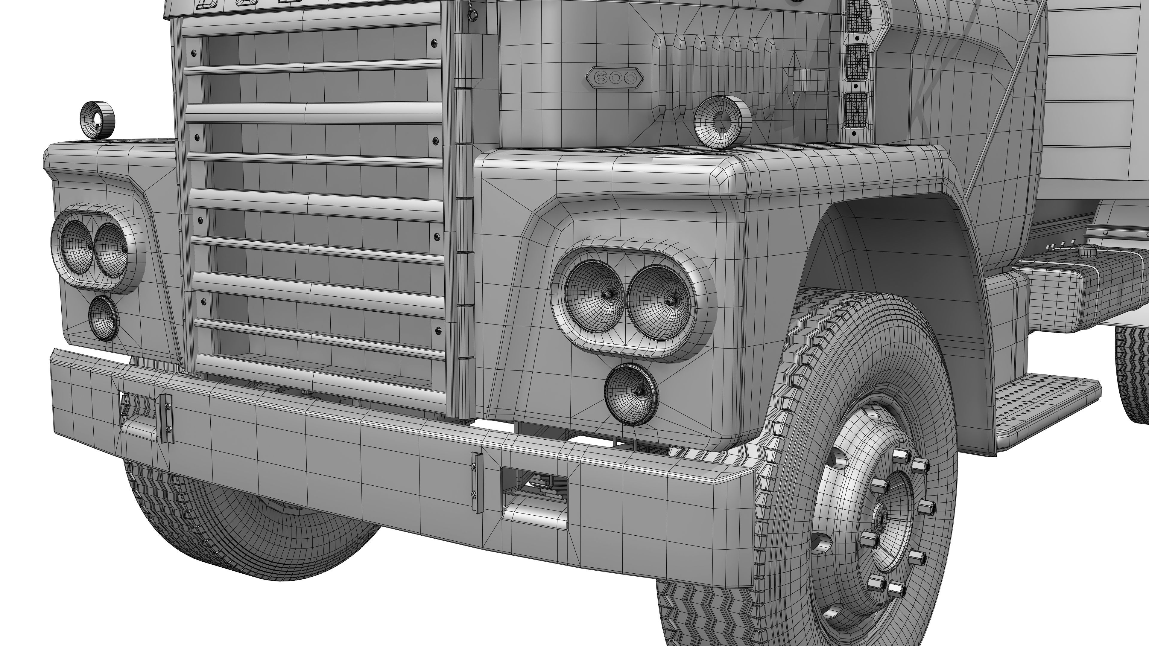 Dodge C600 1967 3D model_17