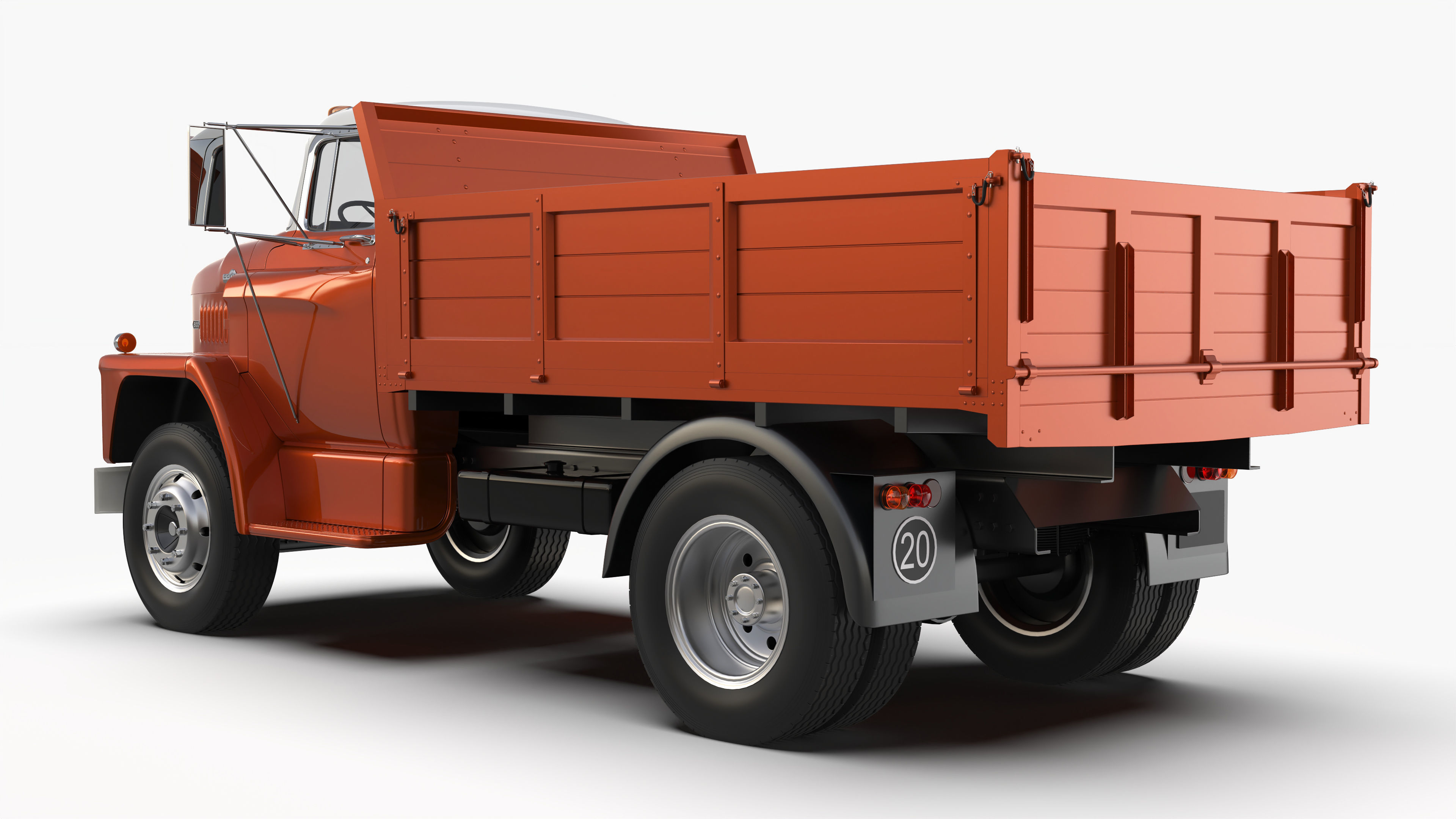 Dodge C600 1967 3D model_2