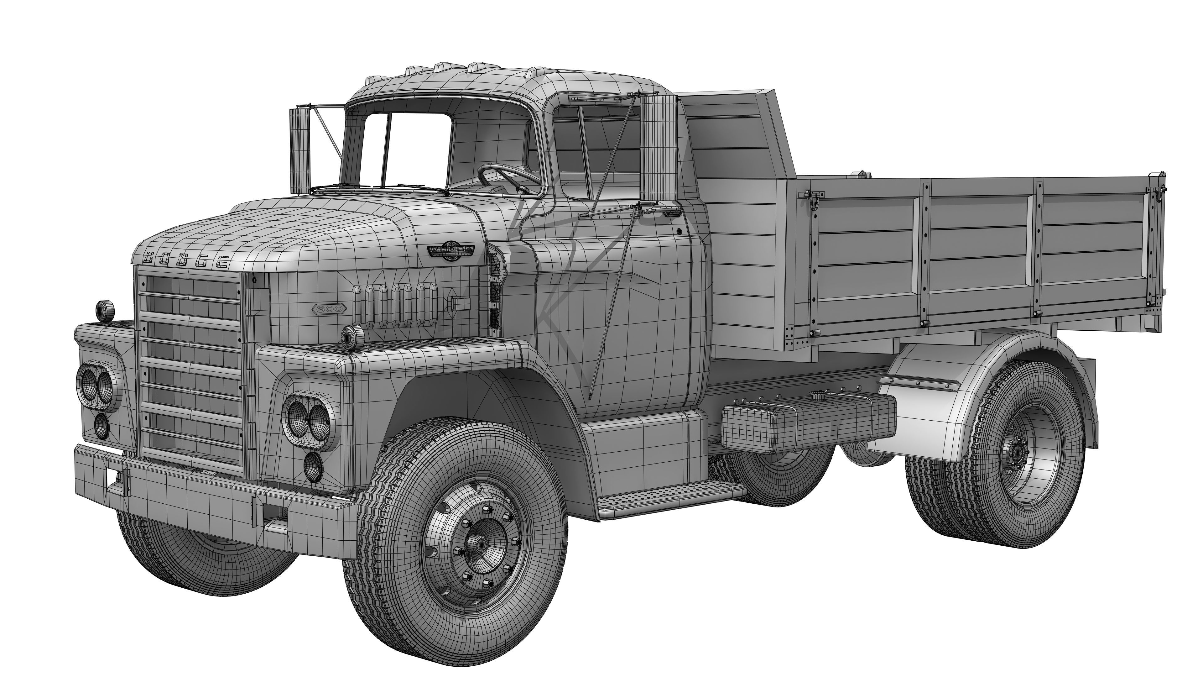 Dodge C600 1967 3D model_14