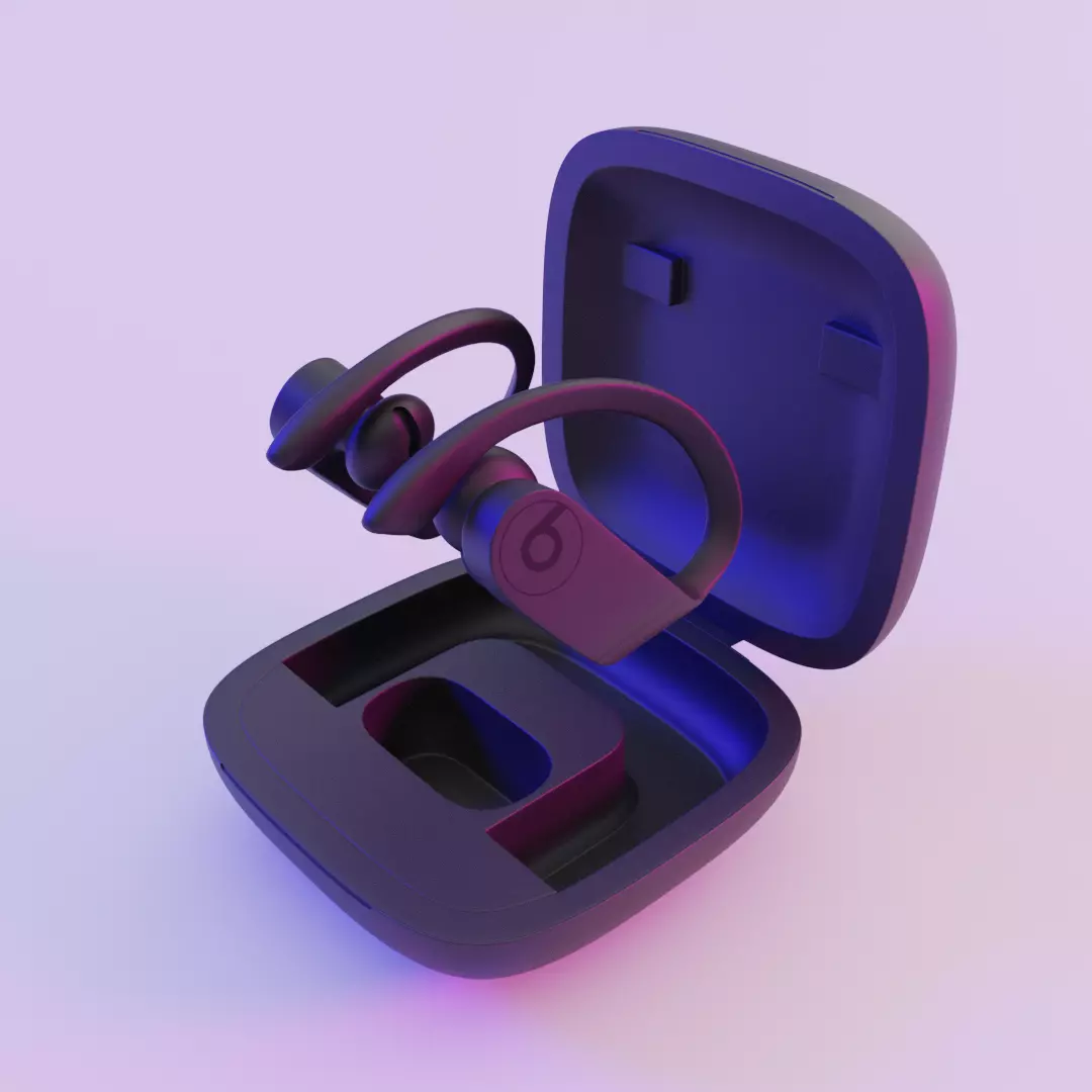BEATS POWERBEATS PRO NAVY Low-poly 3D model_0