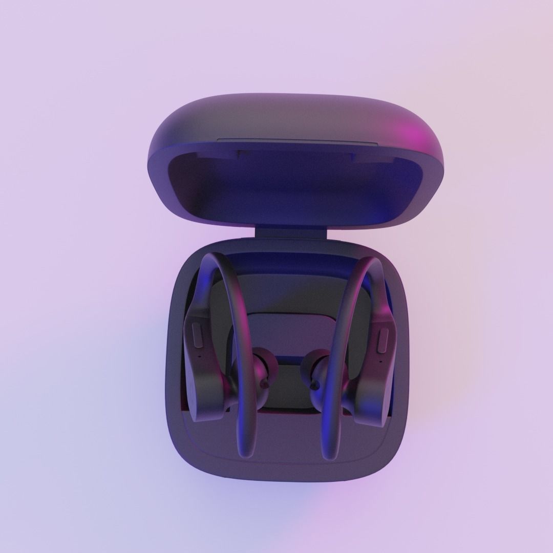BEATS POWERBEATS PRO NAVY Low-poly 3D model_3