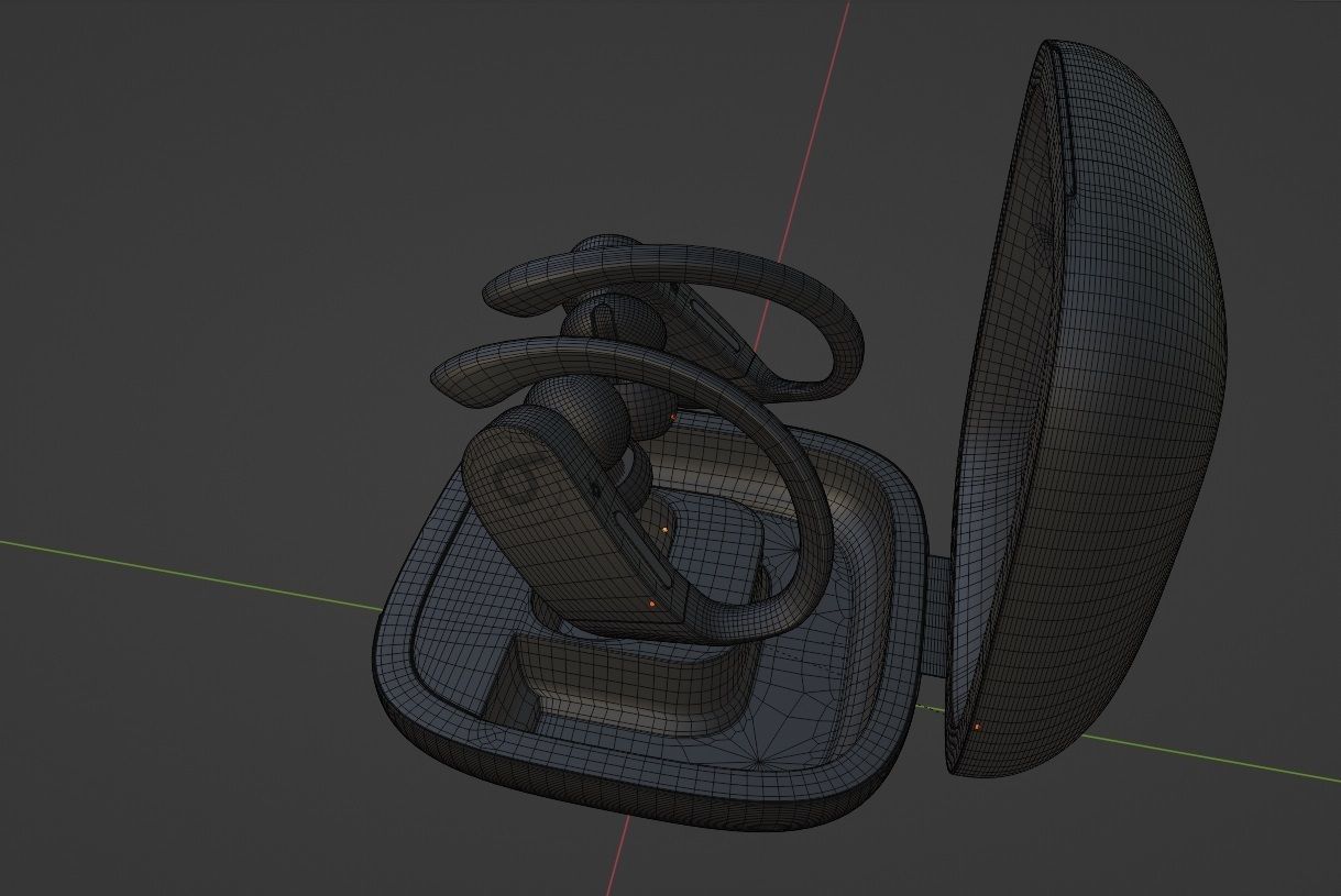 BEATS POWERBEATS PRO NAVY Low-poly 3D model_12