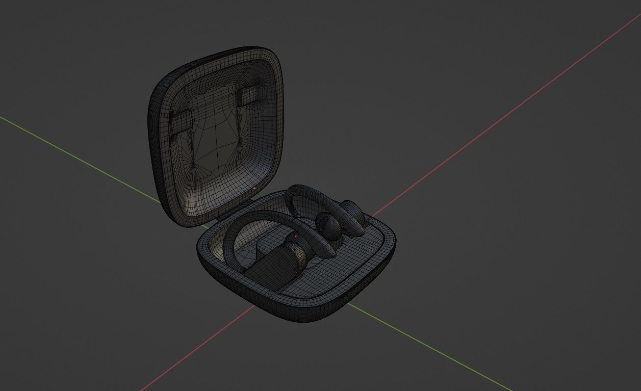 BEATS POWERBEATS PRO NAVY Low-poly 3D model_11