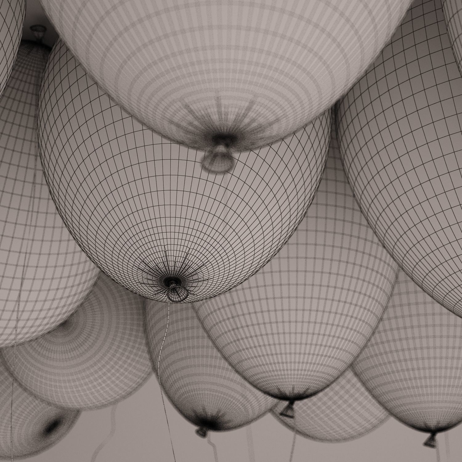 25 air balloons 3D model_5