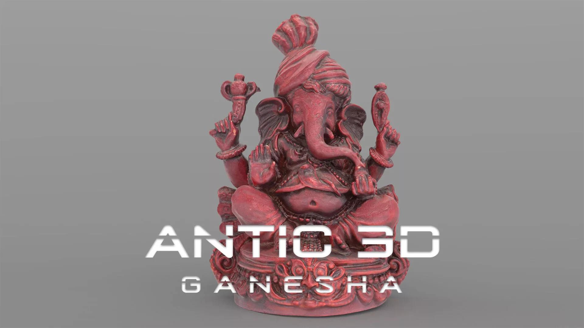 Ganesha also spelled Ganesh Low-poly 3D model