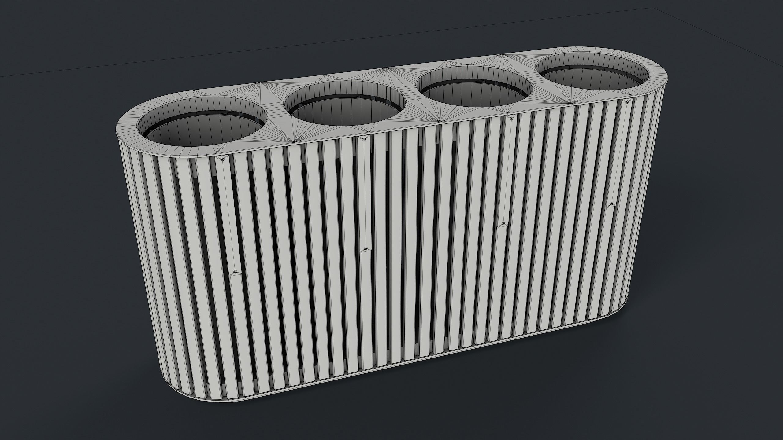 Street Trash Can 44 PBR Game Ready Low-poly 3D model_19