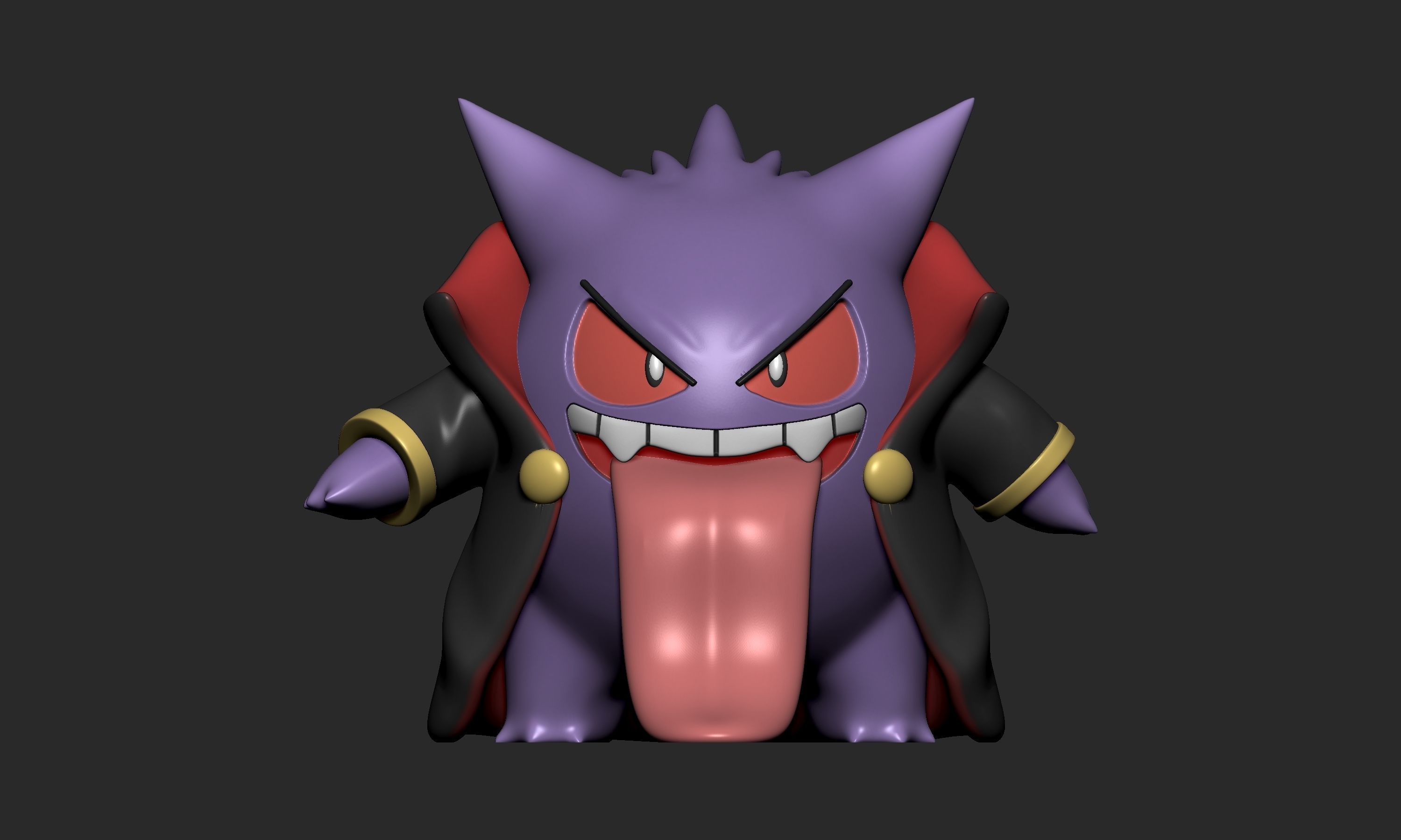 Pokemon - Dracule Gengar Halloween 3D print model_1