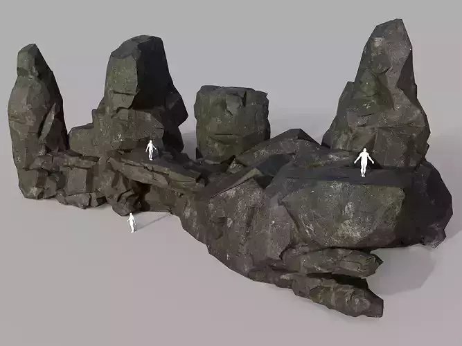 Mountain cliff Rocks - 3D Models PBR Pack 06