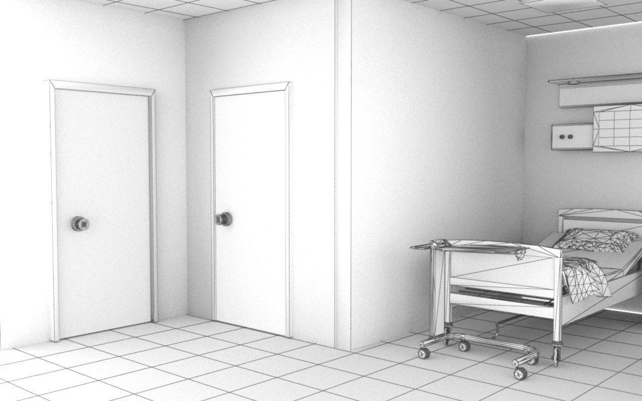 Hospital Ward 2 3D model_11