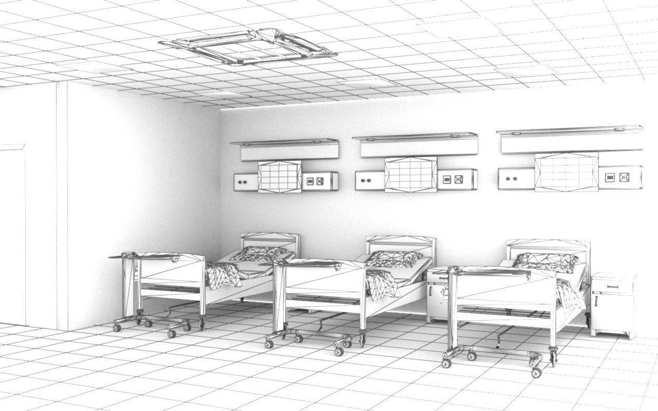 Hospital Ward 2 3D model_7