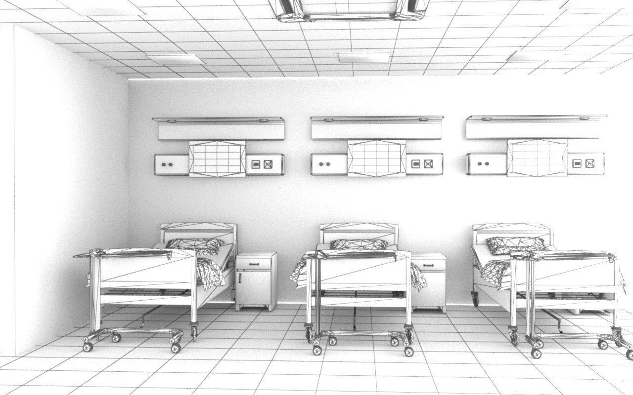 Hospital Ward 2 3D model_8