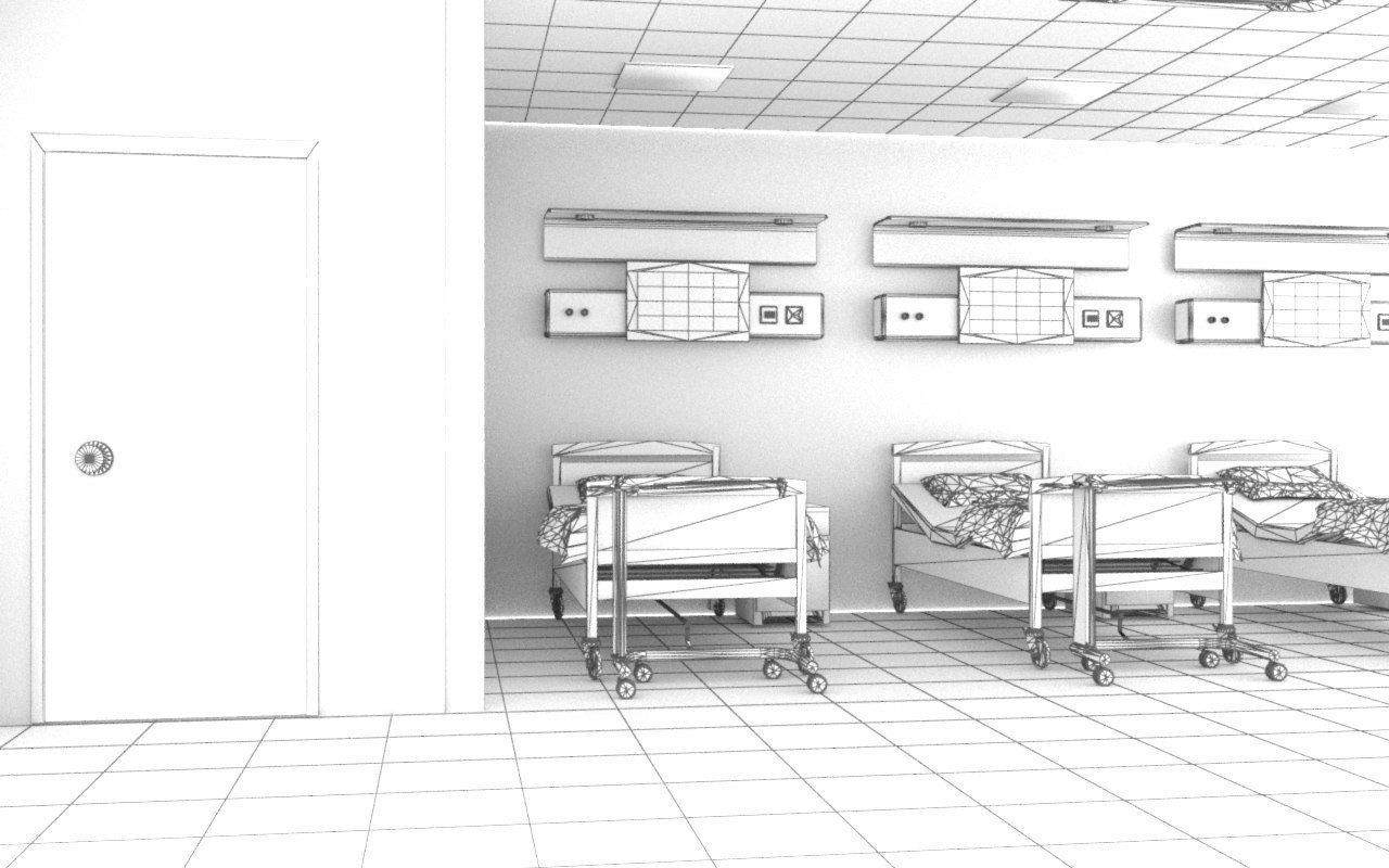 Hospital Ward 2 3D model_9