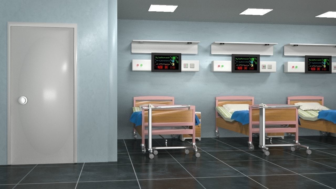 Hospital Ward 2 3D model_4