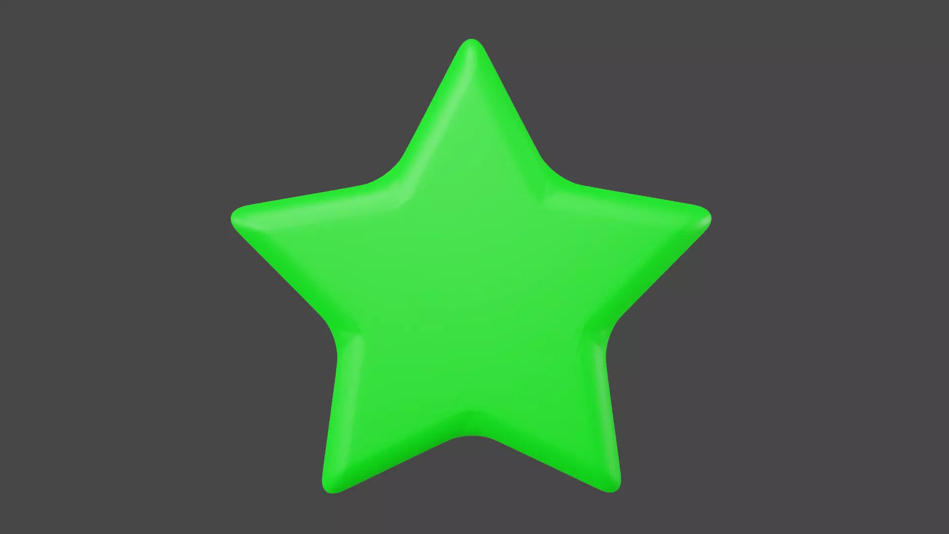 Green Star Low-poly 3D model_0