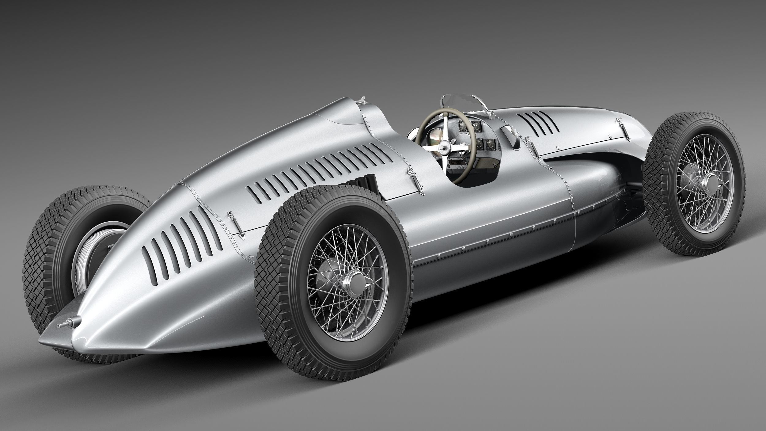 Auto Union type D 1938 3D model_4