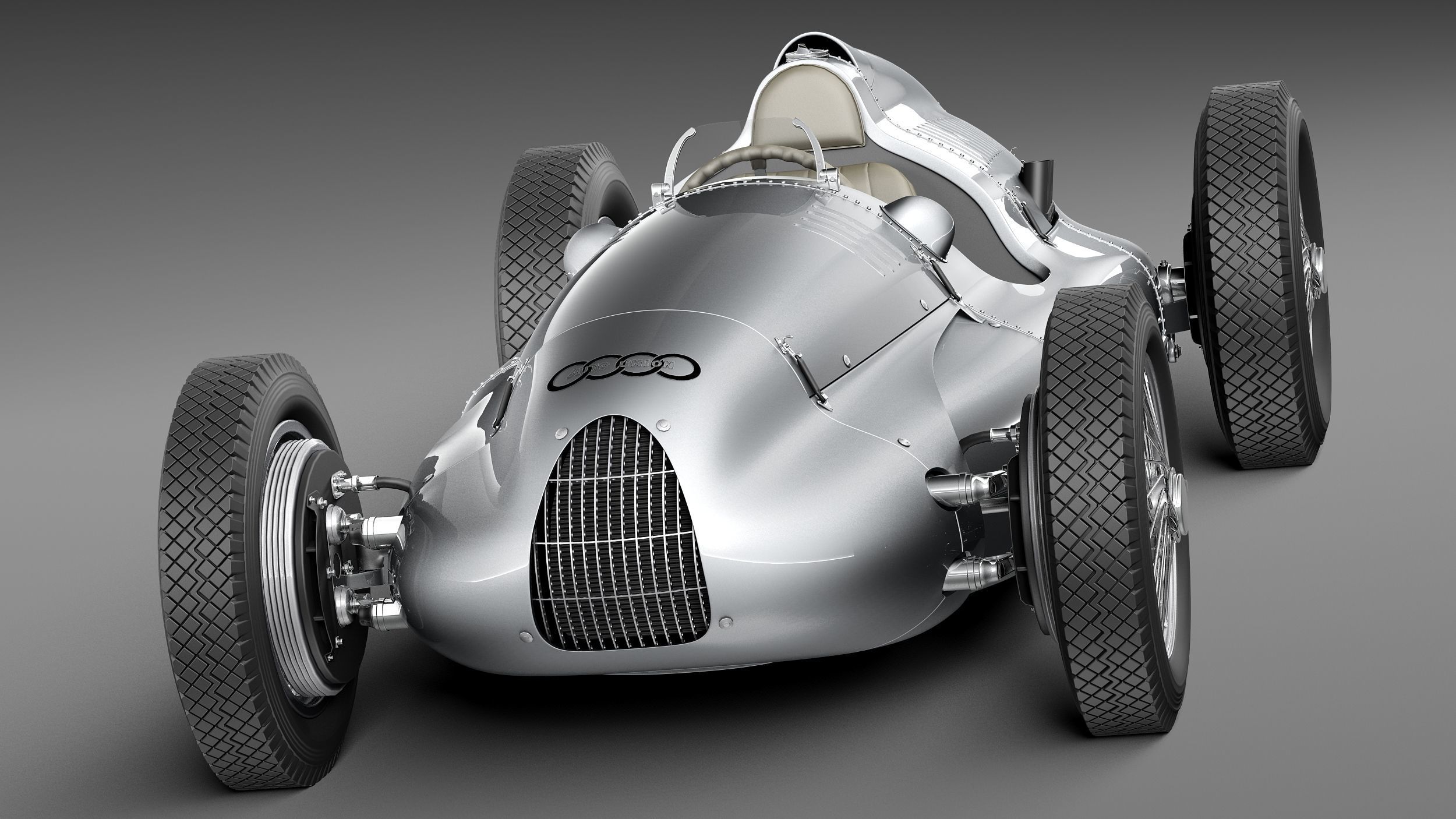 Auto Union type D 1938 3D model_1