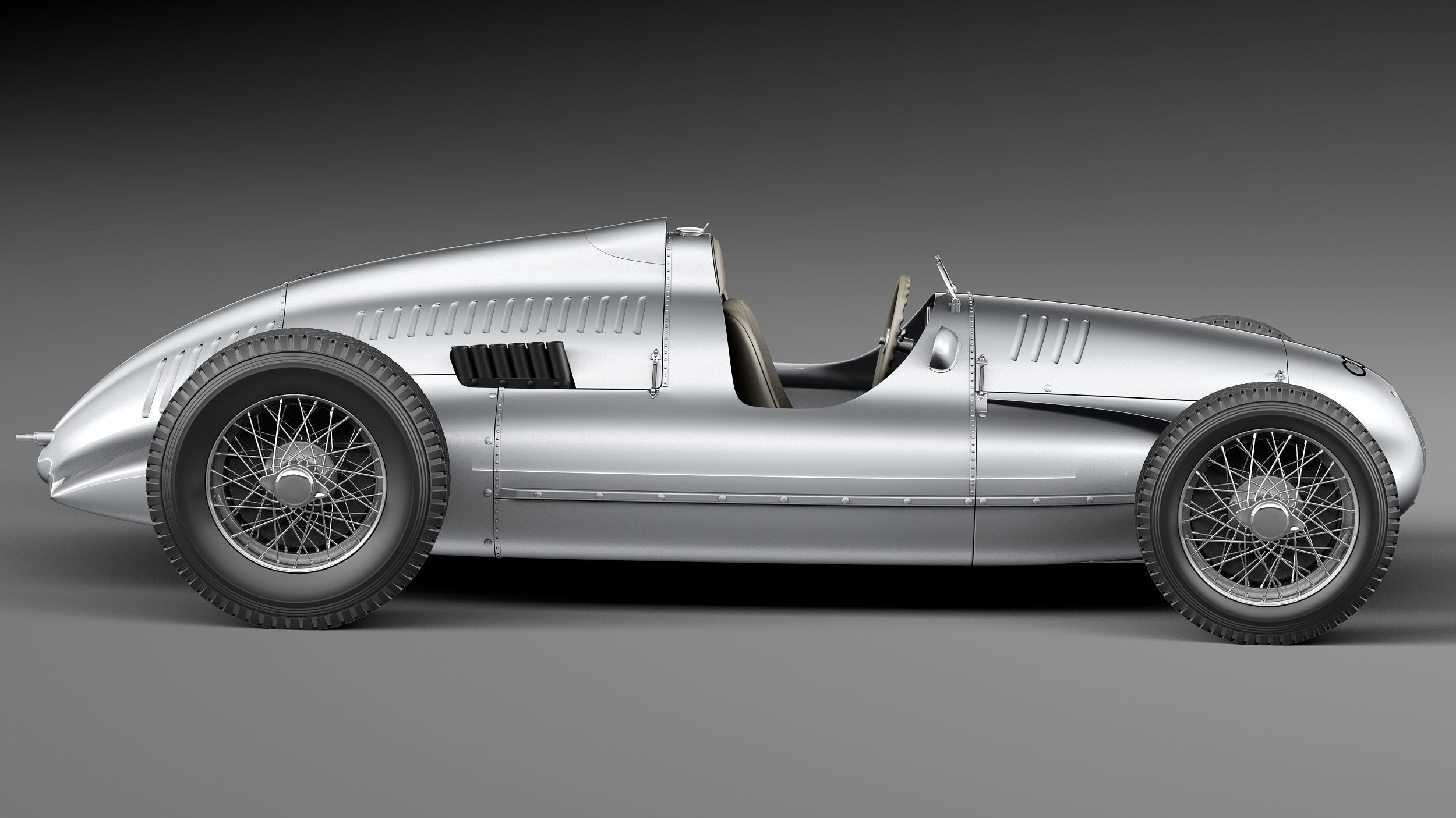 Auto Union type D 1938 3D model_6
