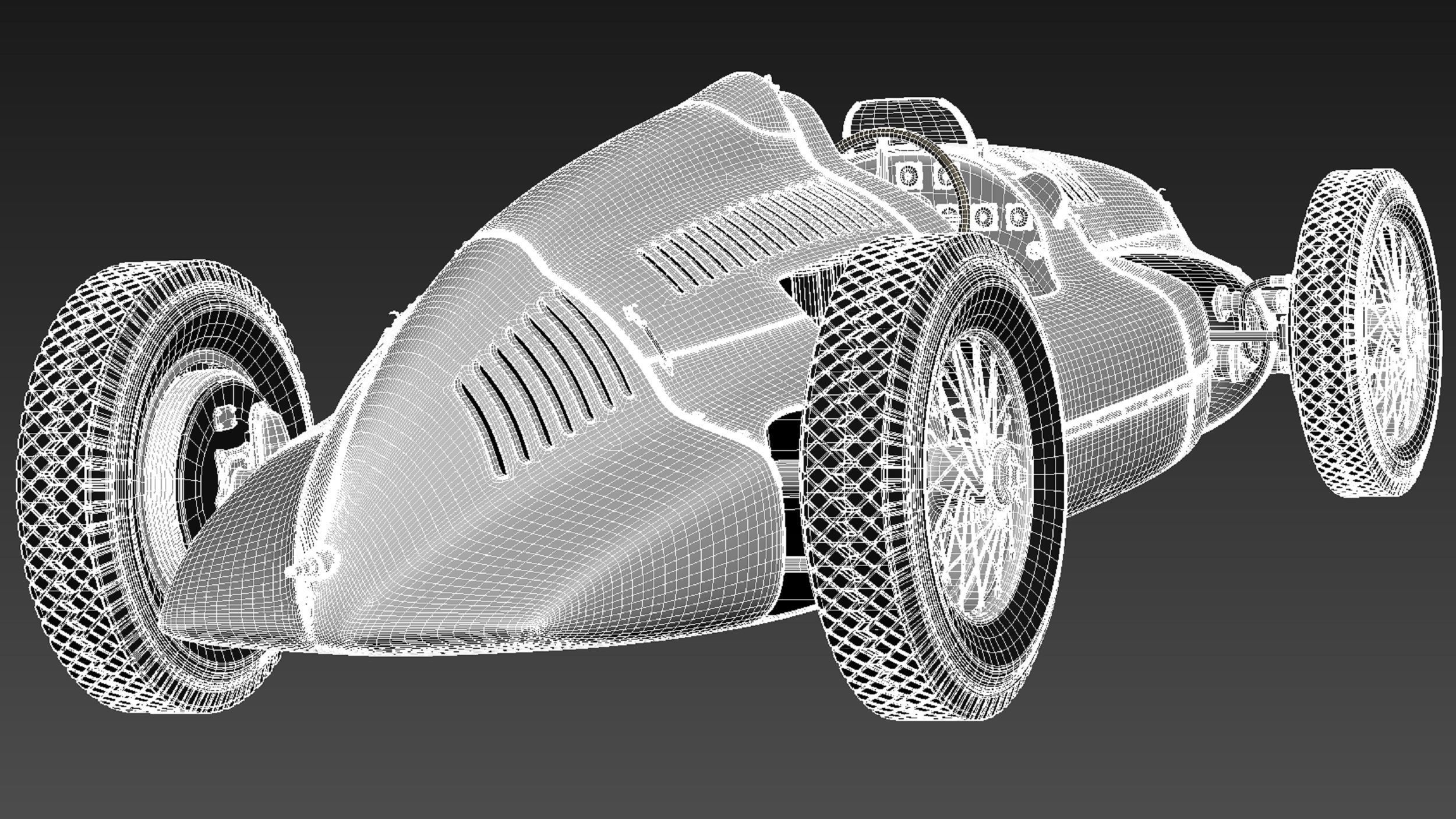 Auto Union type D 1938 3D model_19