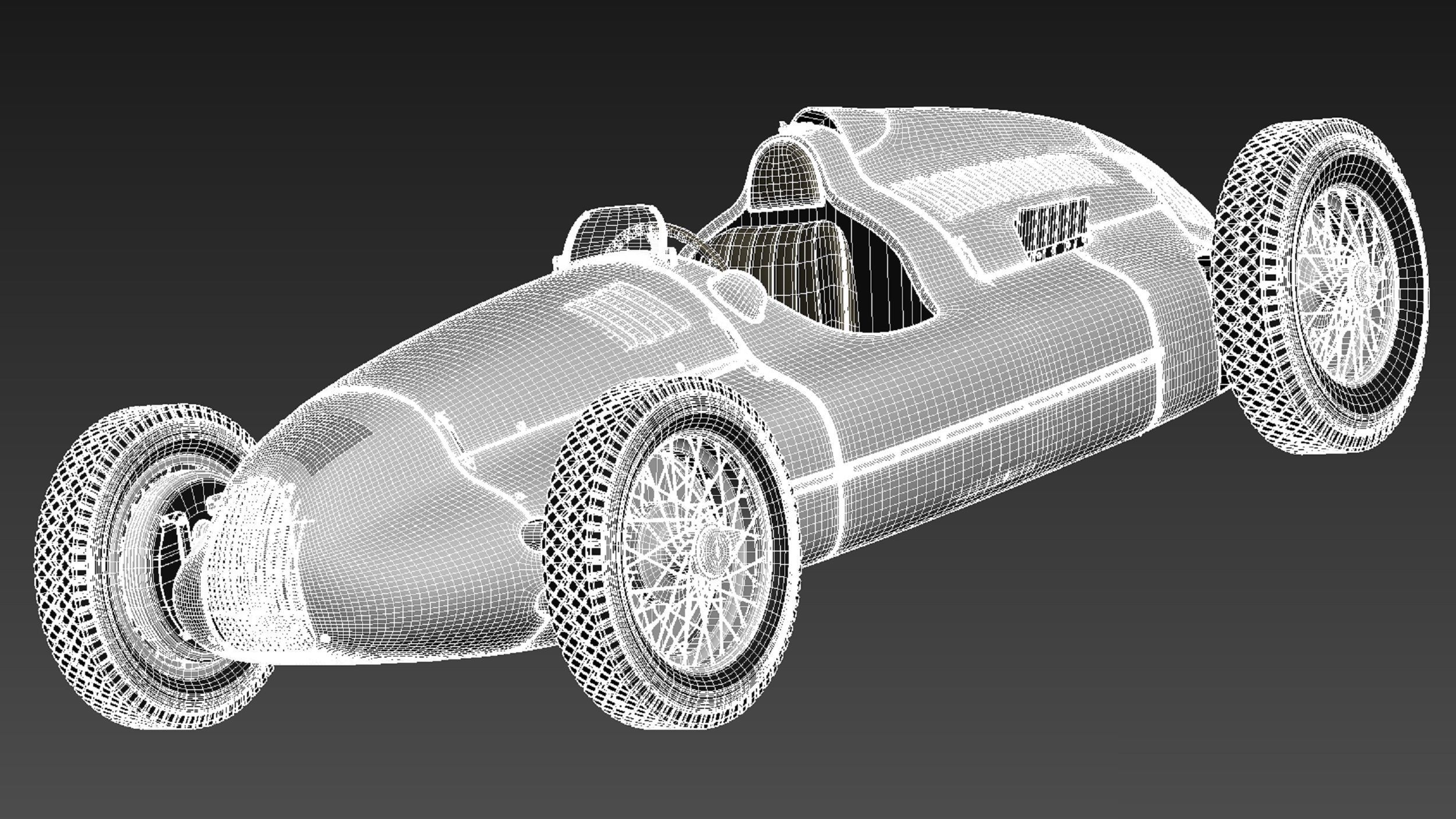 Auto Union type D 1938 3D model_18