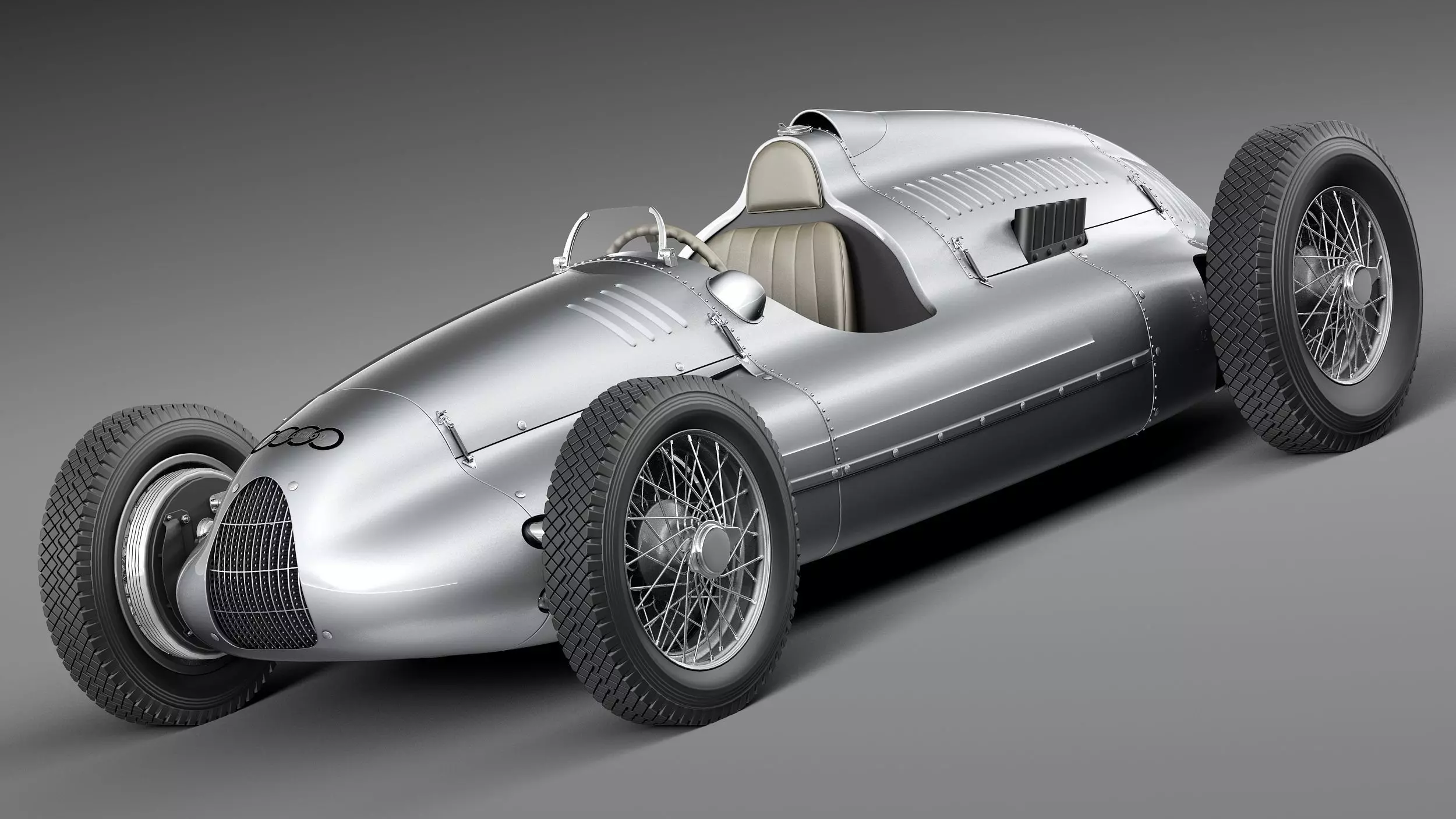 Auto Union type D 1938 3D model_0