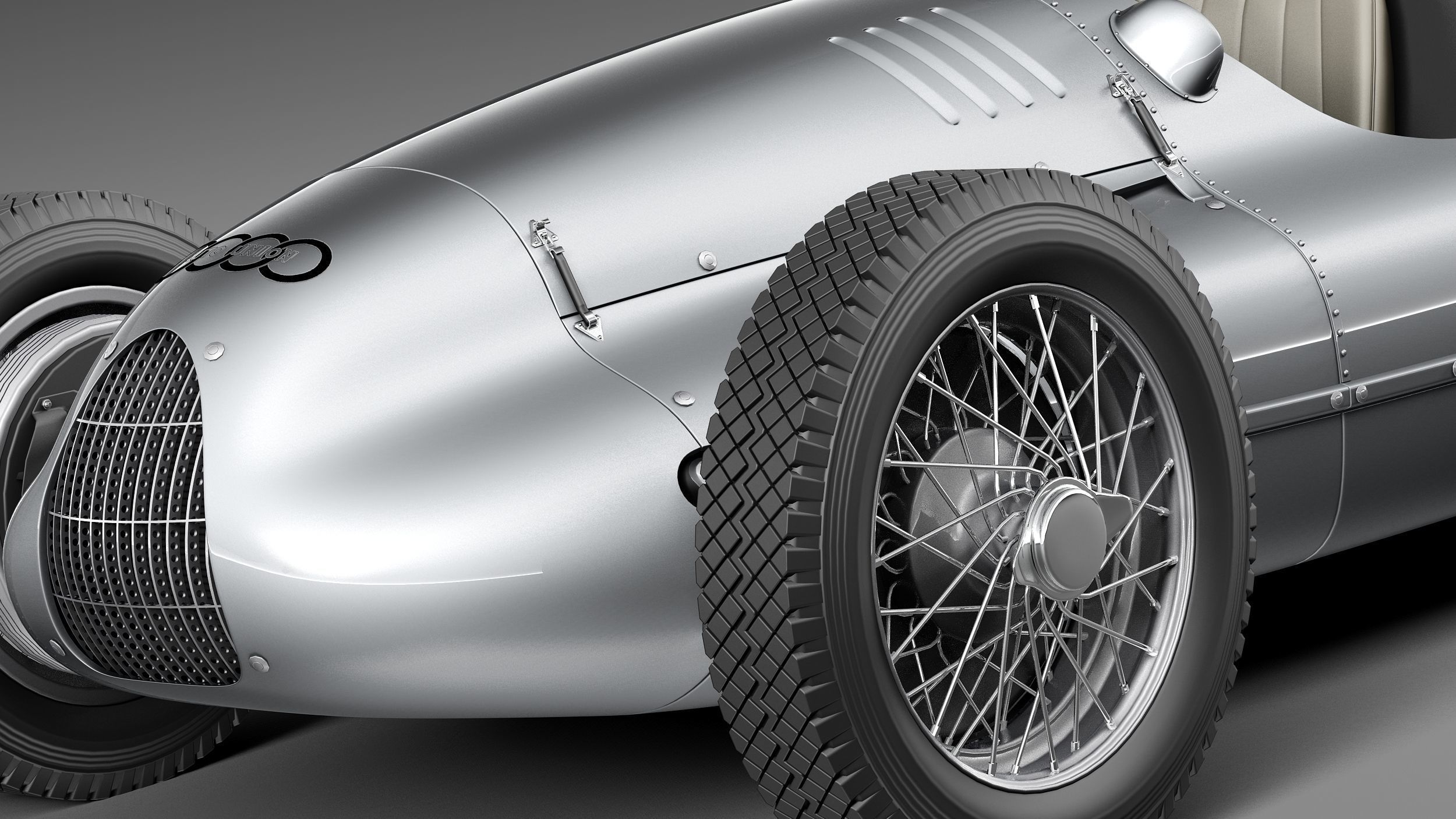 Auto Union type D 1938 3D model_2