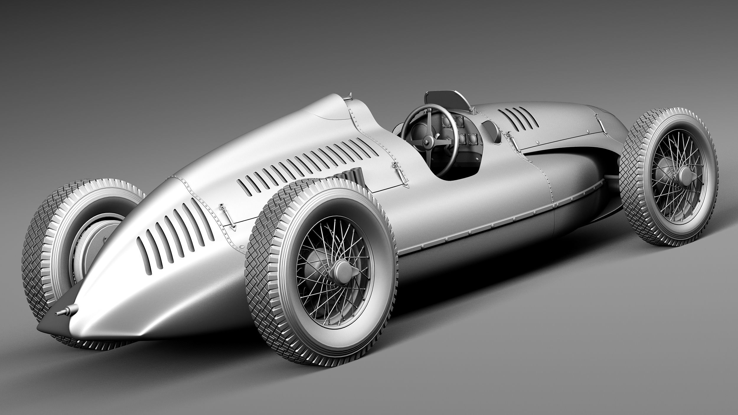Auto Union type D 1938 3D model_12